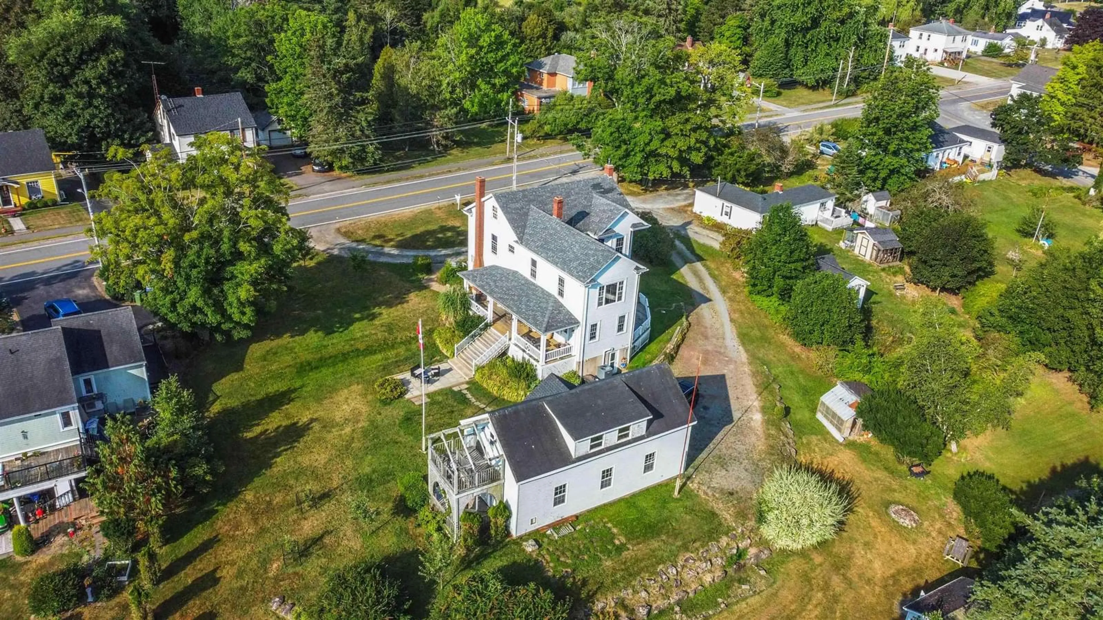 A pic from outside/outdoor area/front of a property/back of a property/a pic from drone, unknown for 14019 Highway 1, Hants Border Nova Scotia B0P 1P0