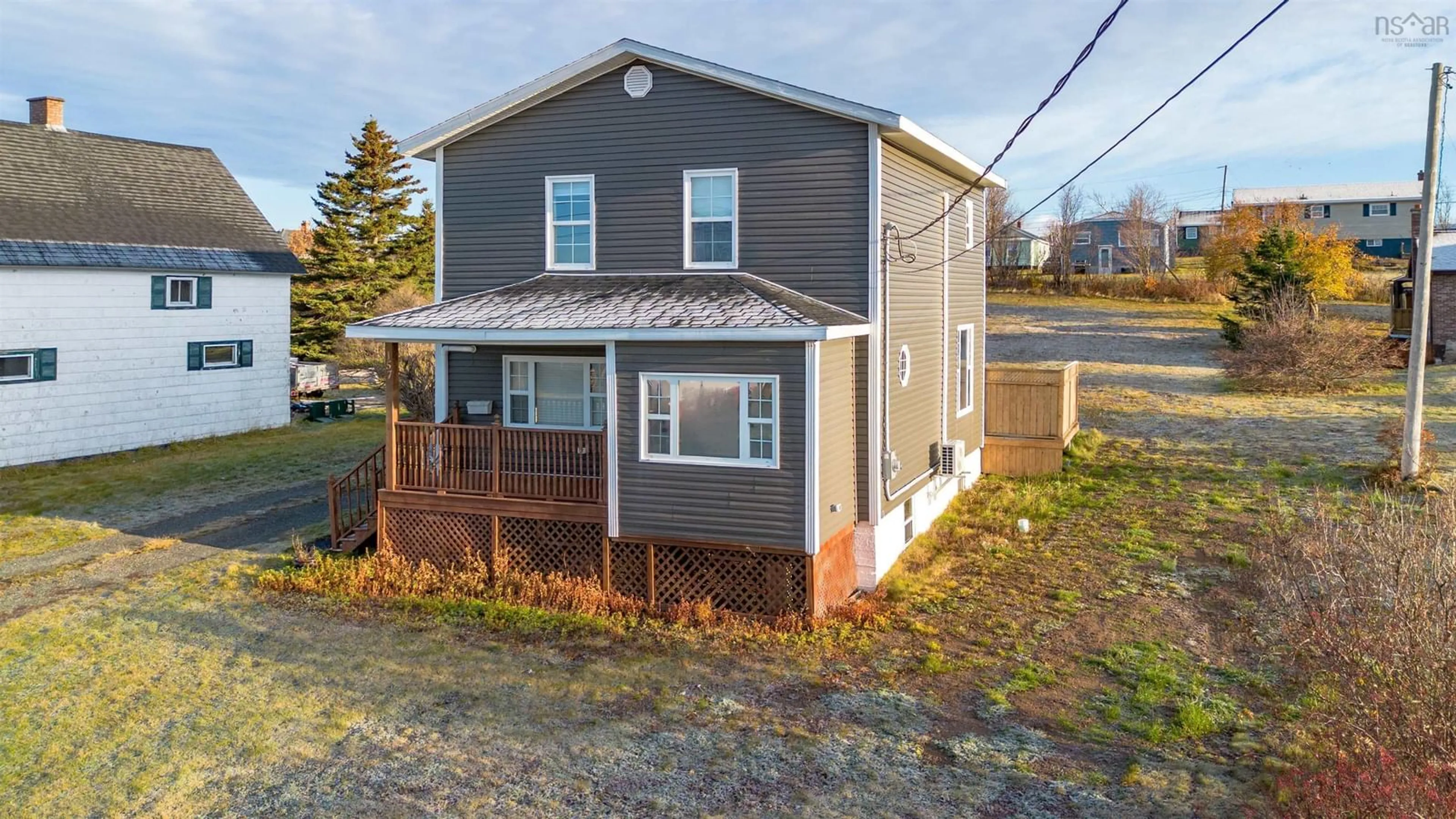 A pic from outside/outdoor area/front of a property/back of a property/a pic from drone, building for 157 Lake Rd, Glace Bay Nova Scotia B1A 2G8