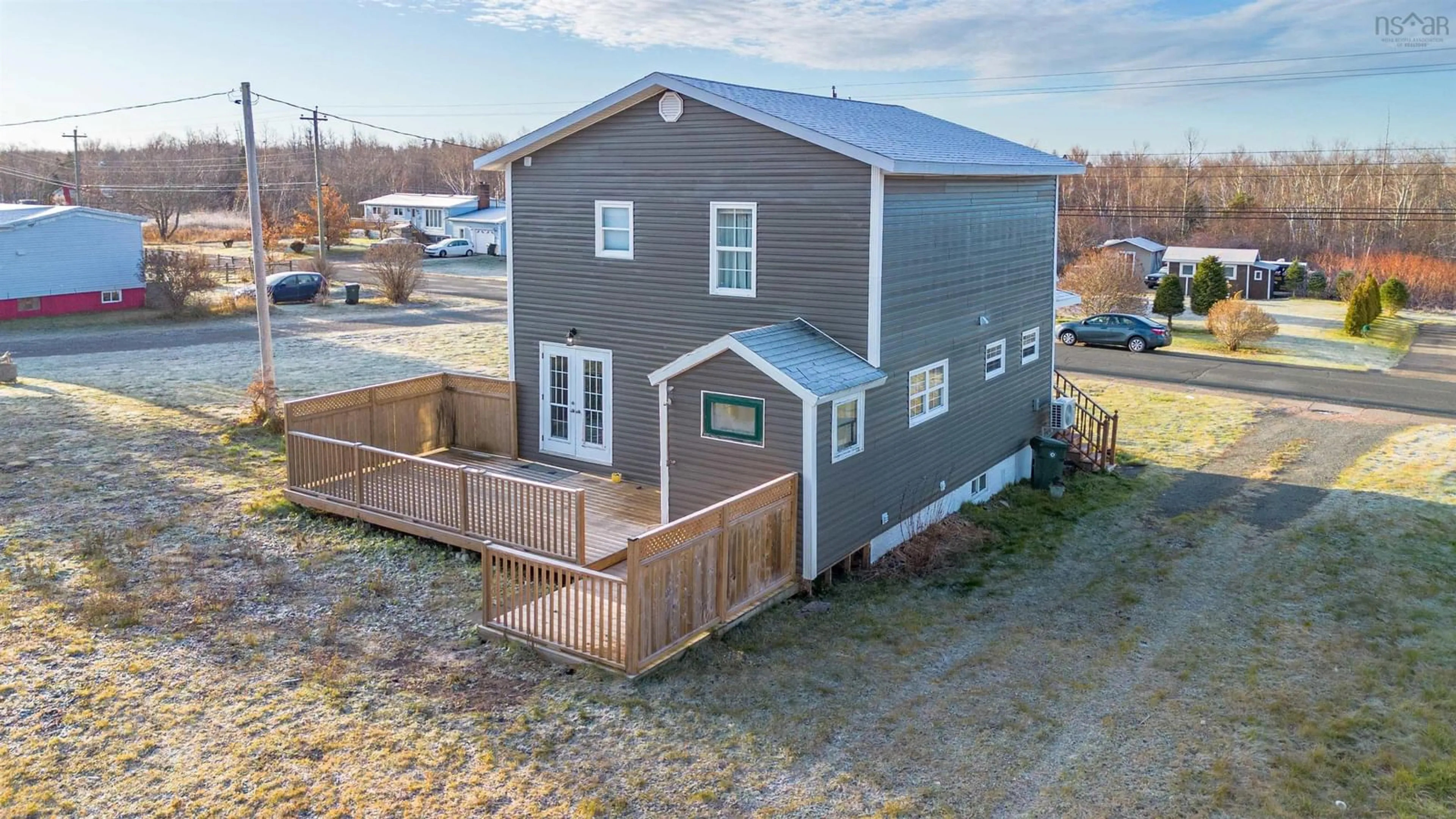 A pic from outside/outdoor area/front of a property/back of a property/a pic from drone, building for 157 Lake Rd, Glace Bay Nova Scotia B1A 2G8
