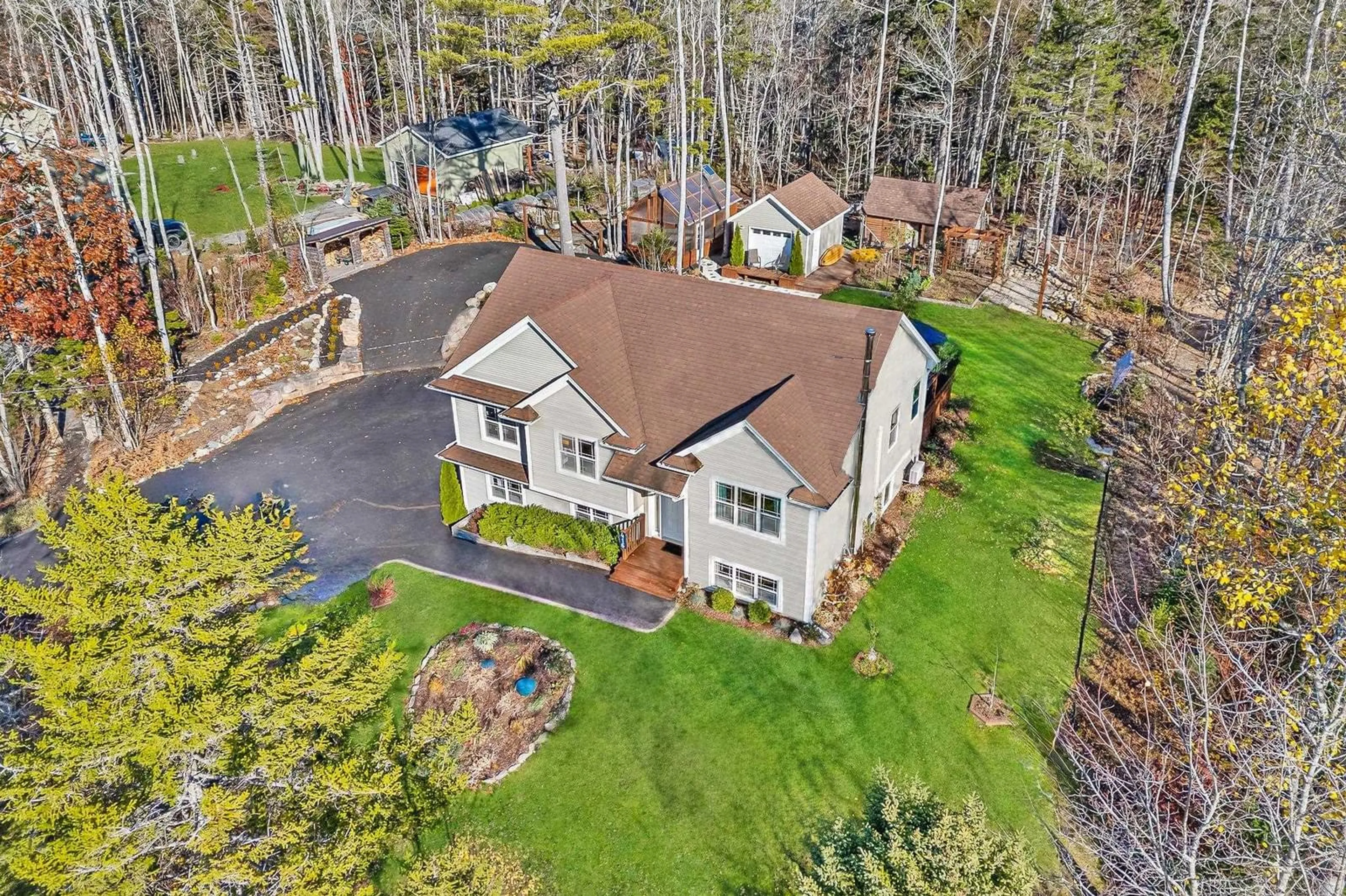 A pic from outside/outdoor area/front of a property/back of a property/a pic from drone, unknown for 416 Crooked Stick Pass, Beaver Bank Nova Scotia B4G 0B8