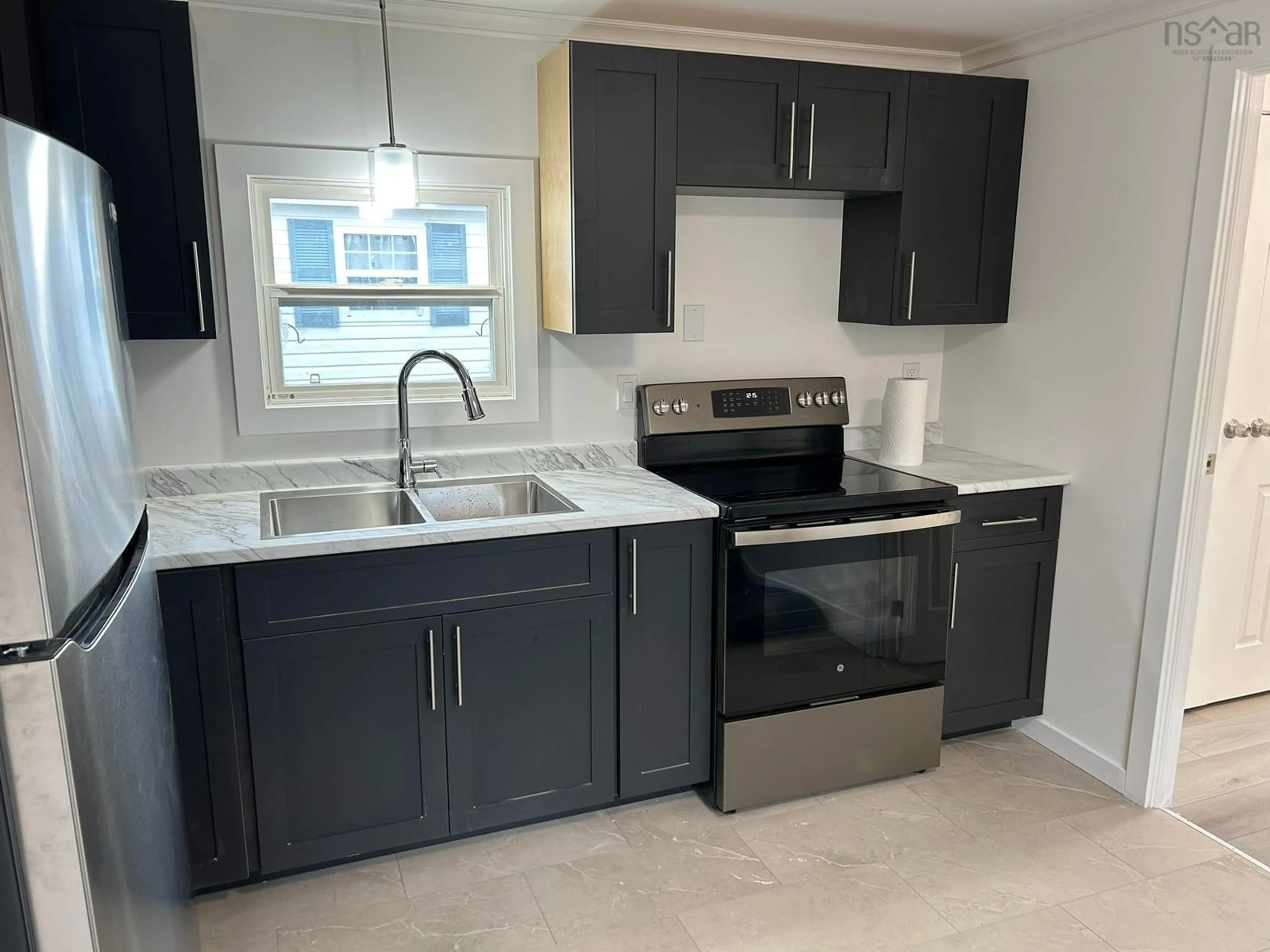 Standard kitchen, ceramic/tile floor for 16 Twin River Trailer Court, Stellarton Nova Scotia B0K 1S0