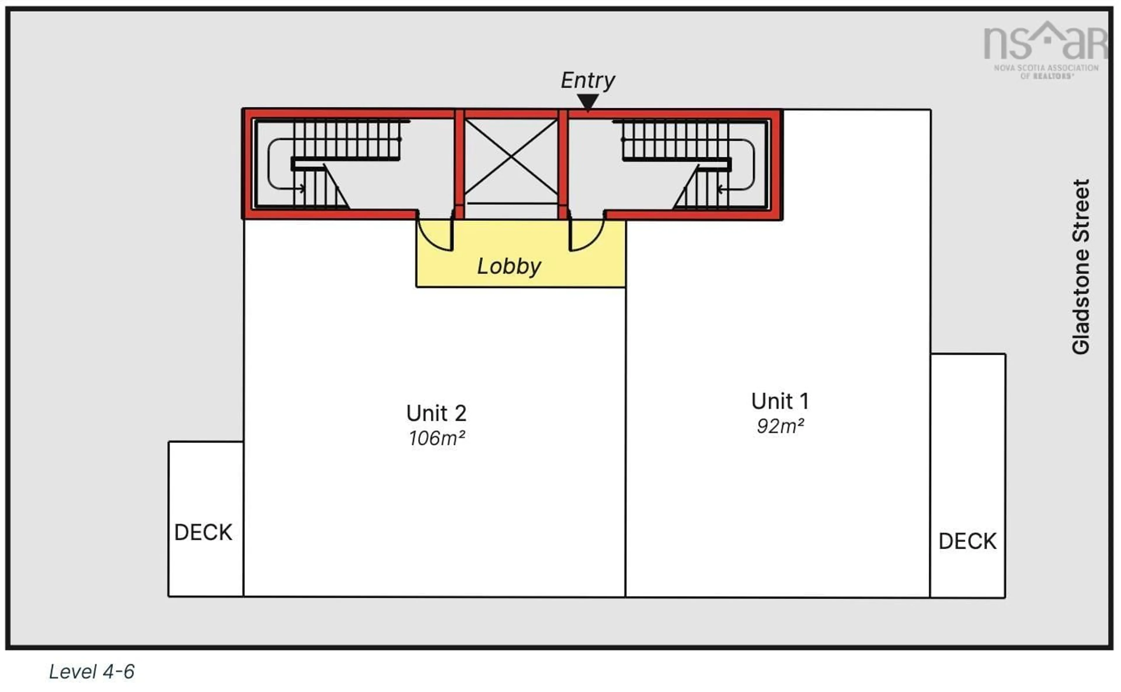 Floor plan for 2746 Gladstone St, Halifax Nova Scotia B3K 4W5