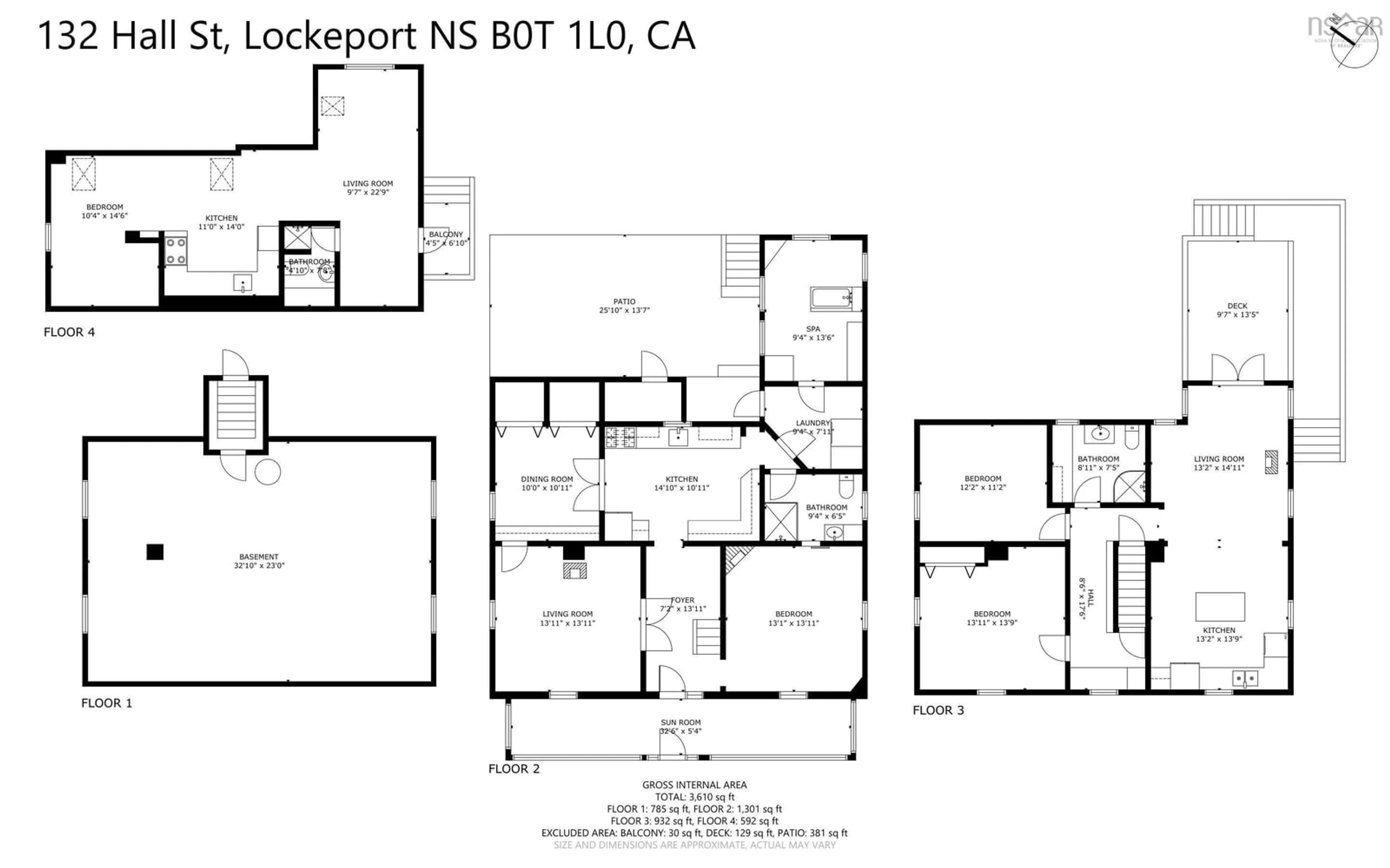 Floor plan for 132 Hall St, Lockeport Nova Scotia B0T 1L0