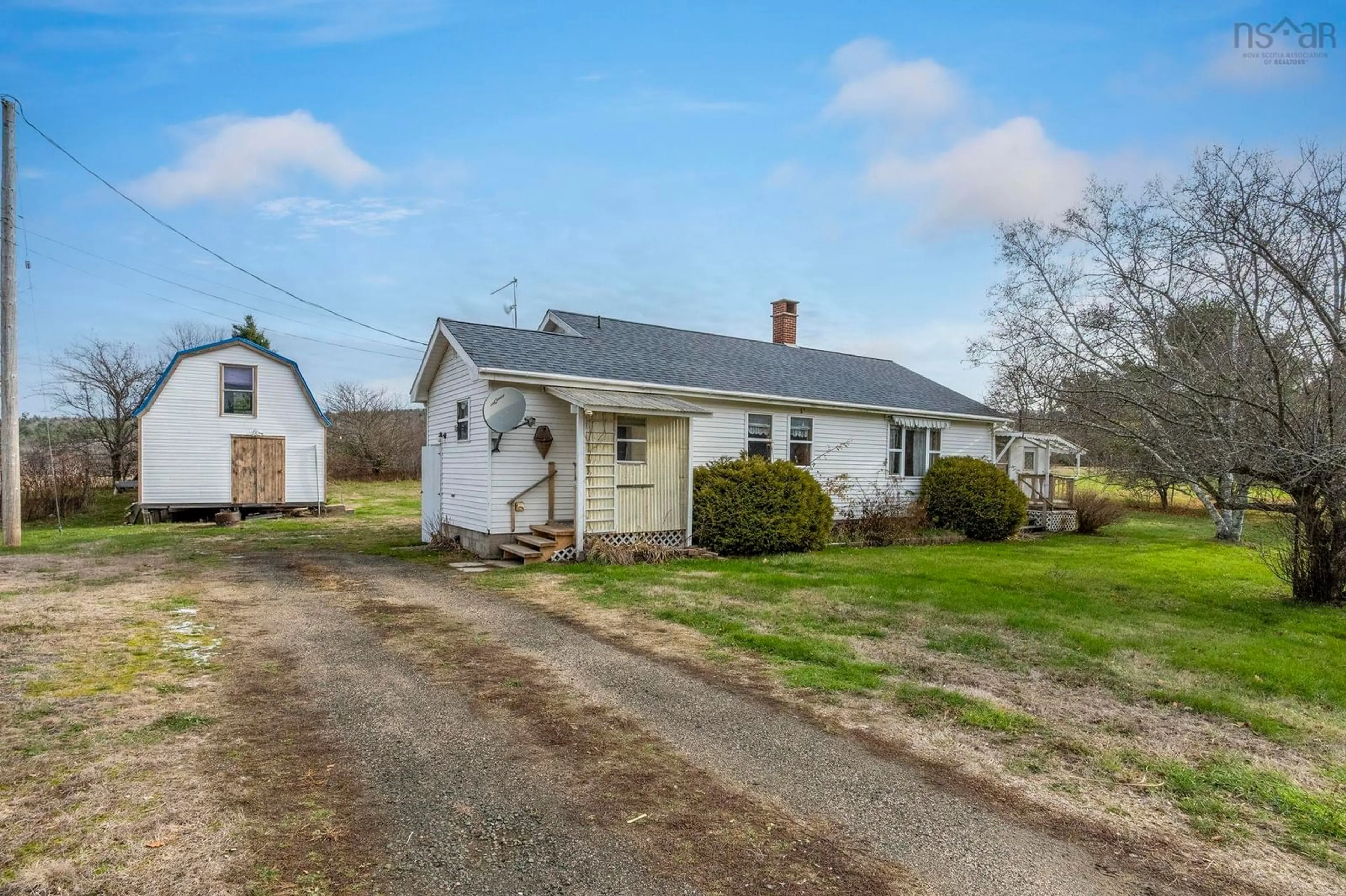 A pic from outside/outdoor area/front of a property/back of a property/a pic from drone, street for 1616 Spurr Rd, Round Hill Nova Scotia B0S 1C0