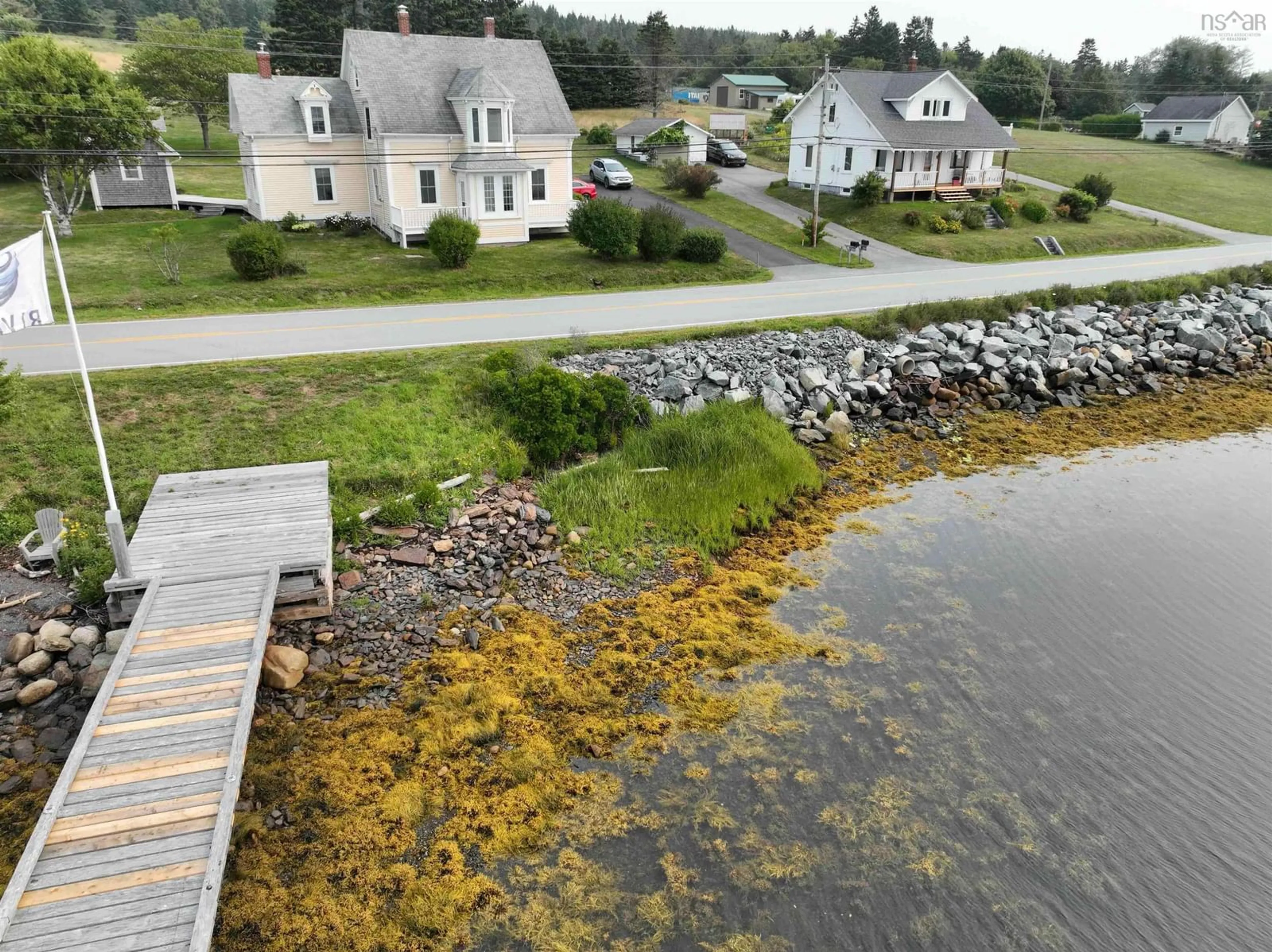 A pic from outside/outdoor area/front of a property/back of a property/a pic from drone, water/lake/river/ocean view for 3964 332 Hwy, Riverport Nova Scotia B0J 2X0