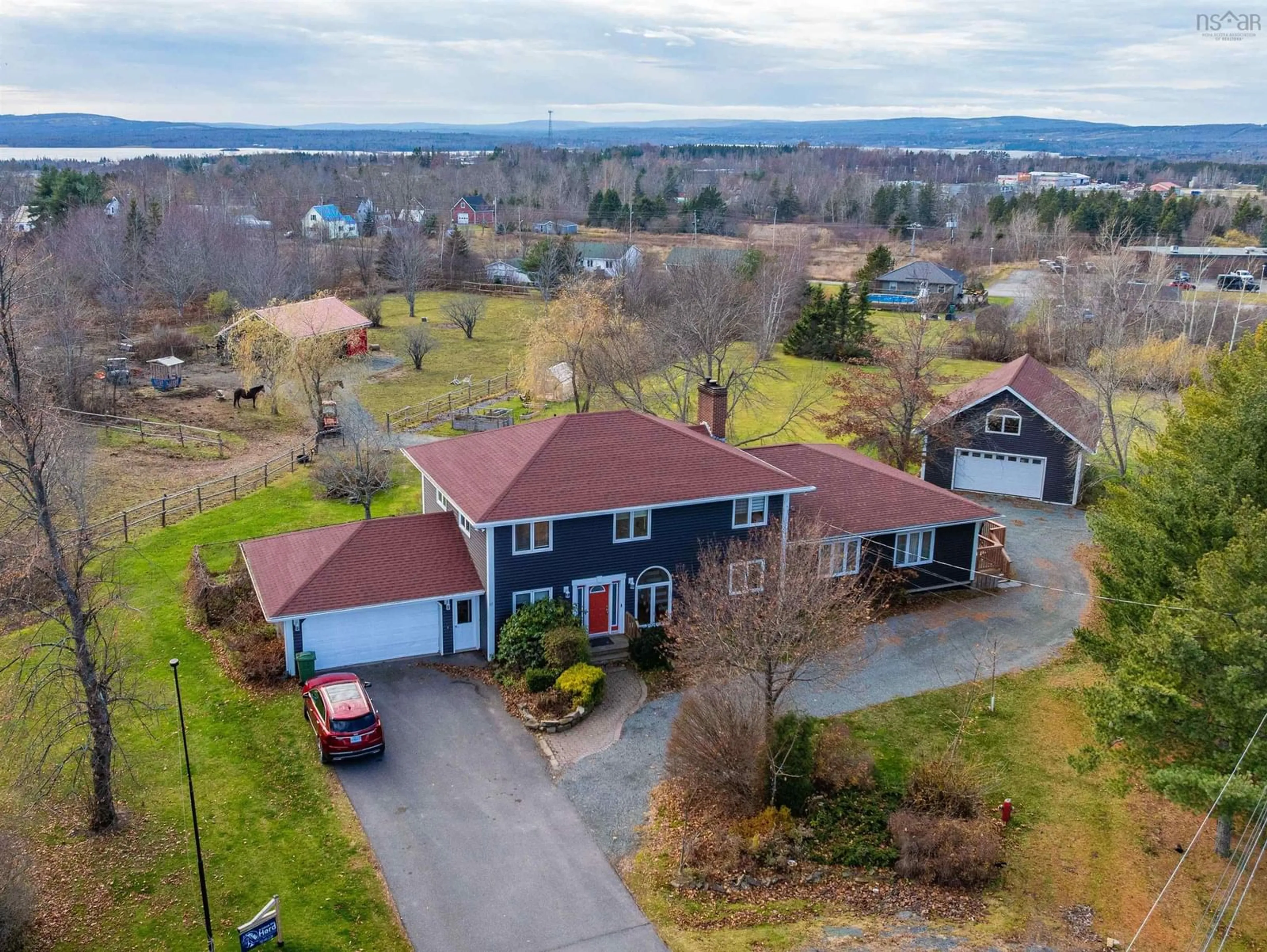 A pic from outside/outdoor area/front of a property/back of a property/a pic from drone, water/lake/river/ocean view for 33 Princeton Crt, Pictou Nova Scotia B0K 1H0