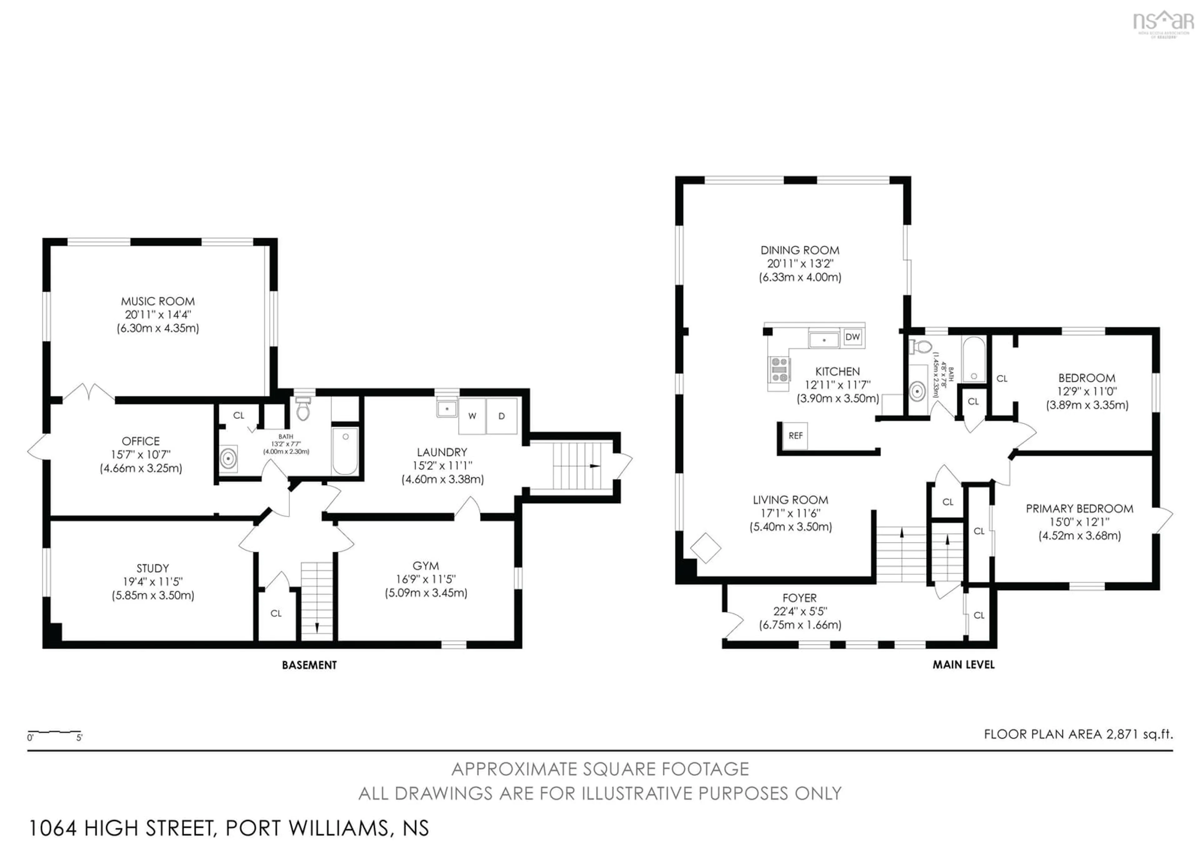 Floor plan for 1064 High St, Port Williams Nova Scotia B0P 1T0