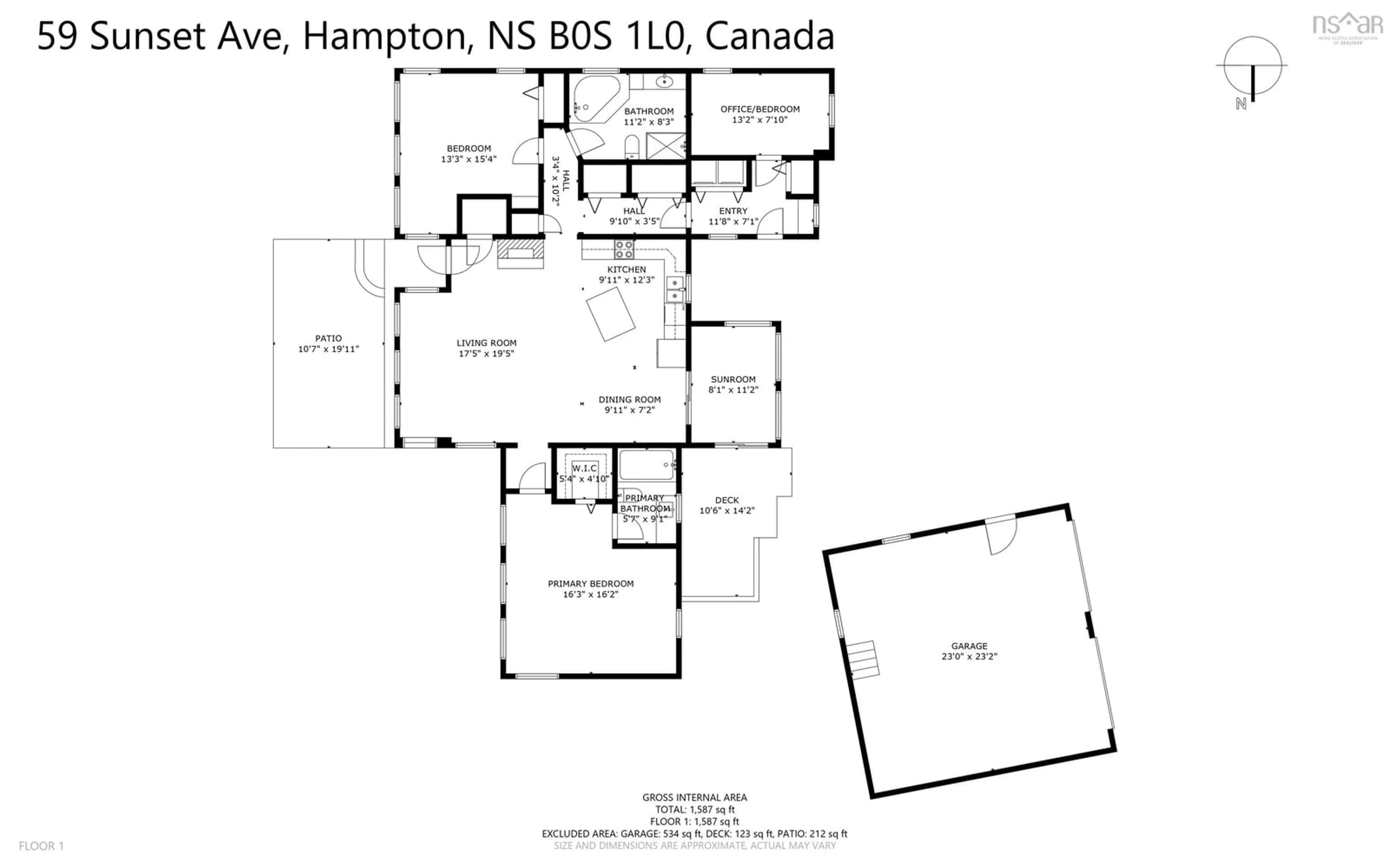 Floor plan for 59 Sunset Avenue, Phinneys Cove Nova Scotia B0S 1L0