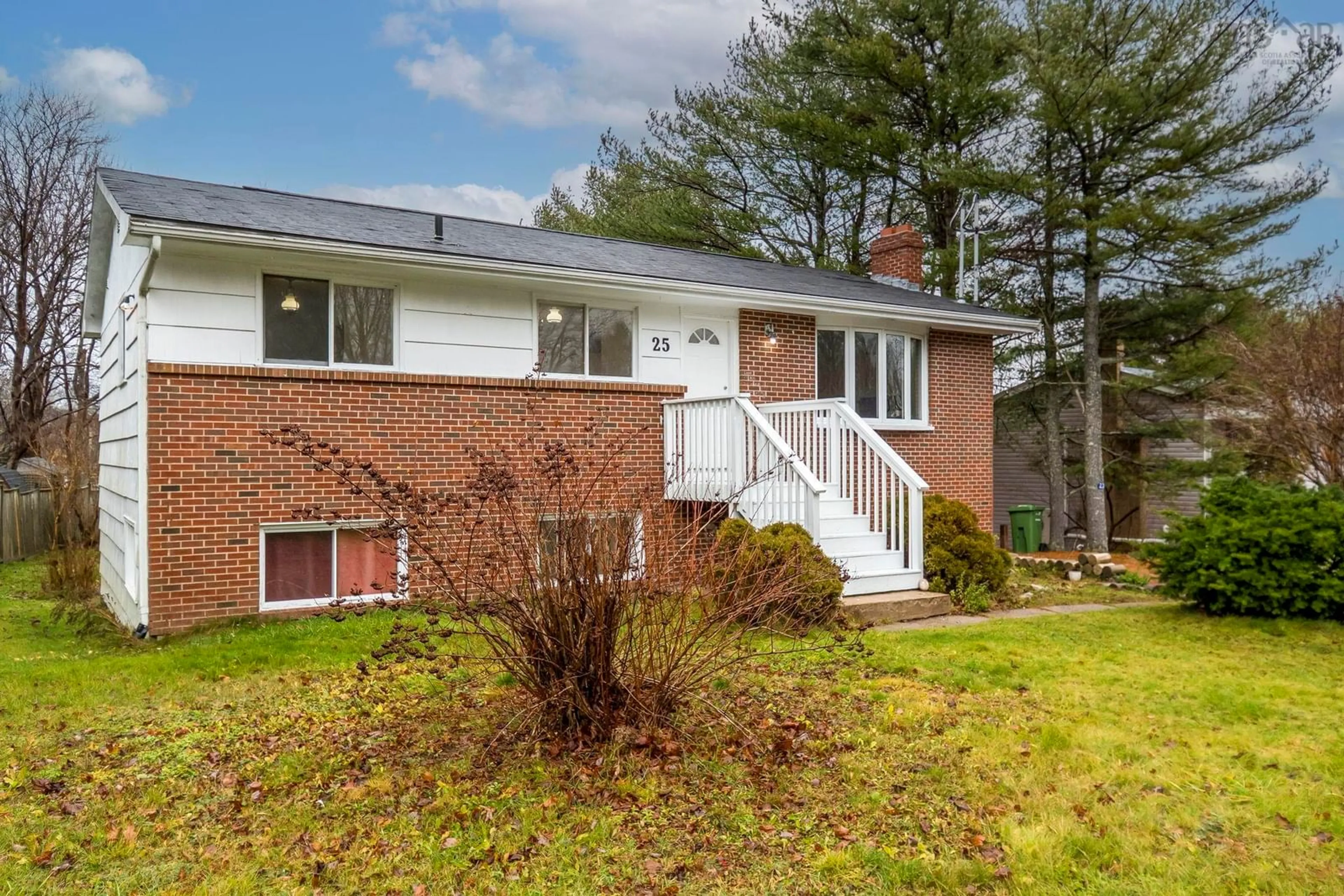 Home with brick exterior material, street for 23-25 White Birch Dr, Timberlea Nova Scotia B3T 1C8