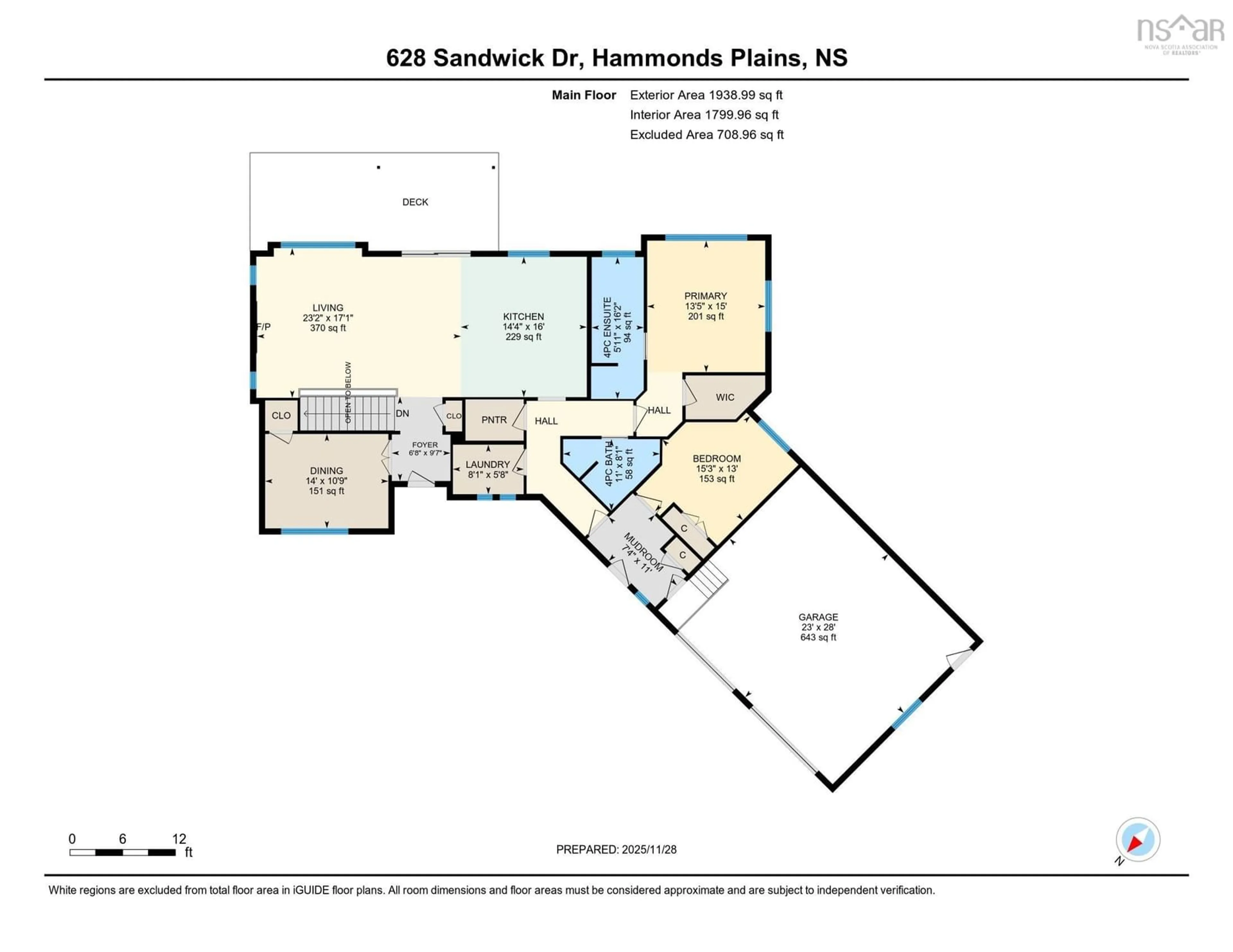 Floor plan for 628 Sandwick Dr, Hammonds Plains Nova Scotia B4B 0H4