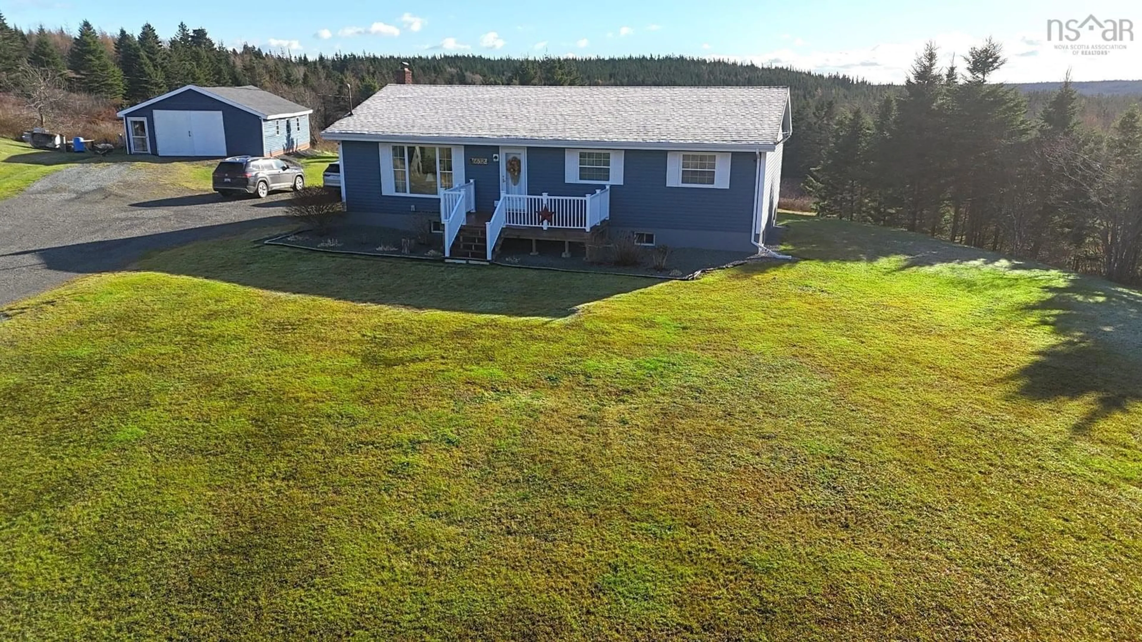 A pic from outside/outdoor area/front of a property/back of a property/a pic from drone, unknown for 6632 St Peters Fourchu Rd, Framboise Intervale Nova Scotia B2J 1E5