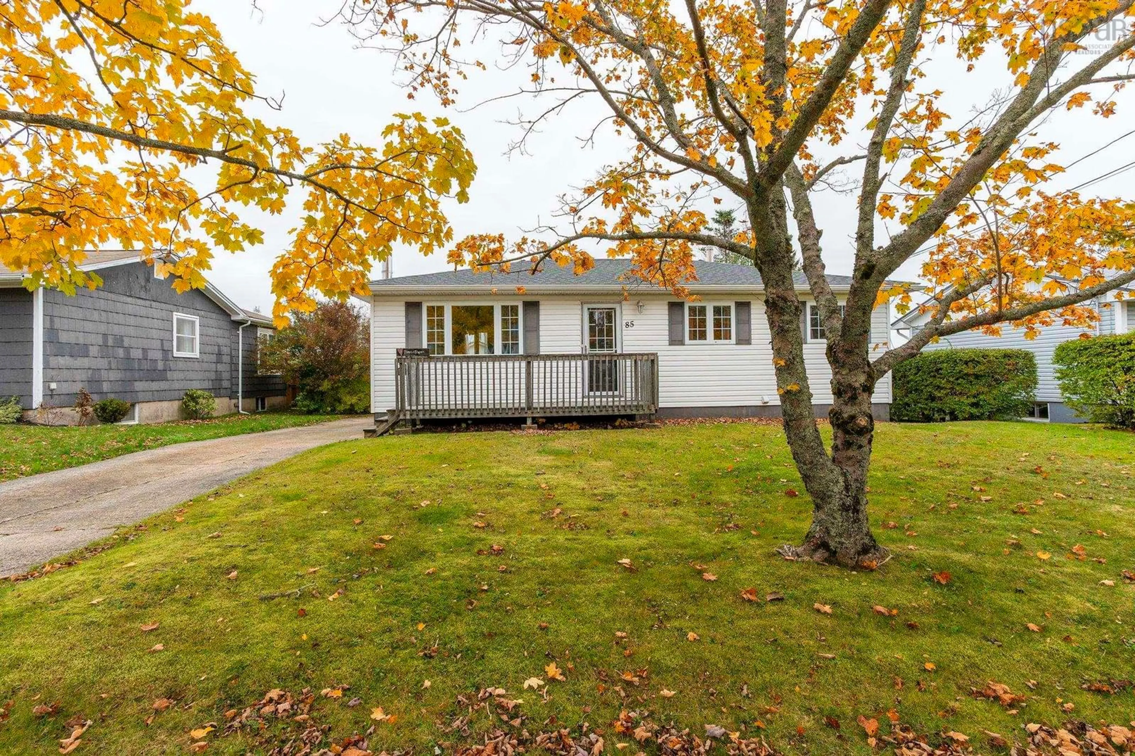 Home with vinyl exterior material, street for 85 Poplar Dr, Forest Hills Nova Scotia B2W 2K7