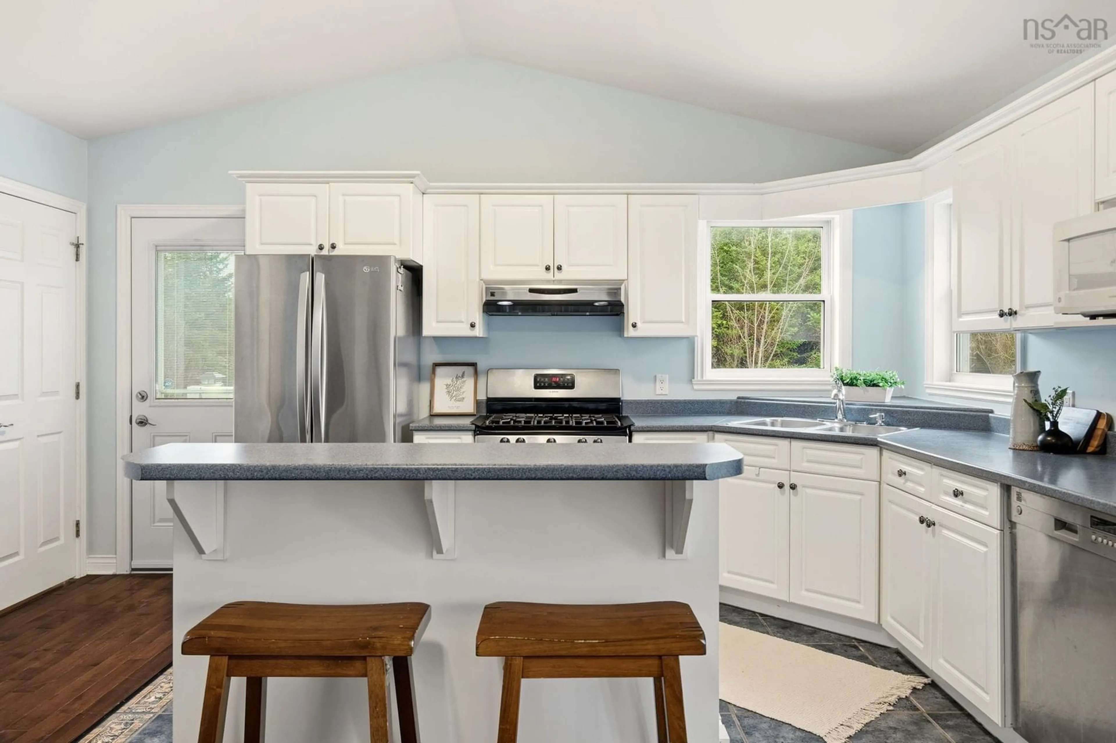 Open concept kitchen, ceramic/tile floor for 38 Bastian Point Rd, East Lawrencetown Nova Scotia B2Z 1P8