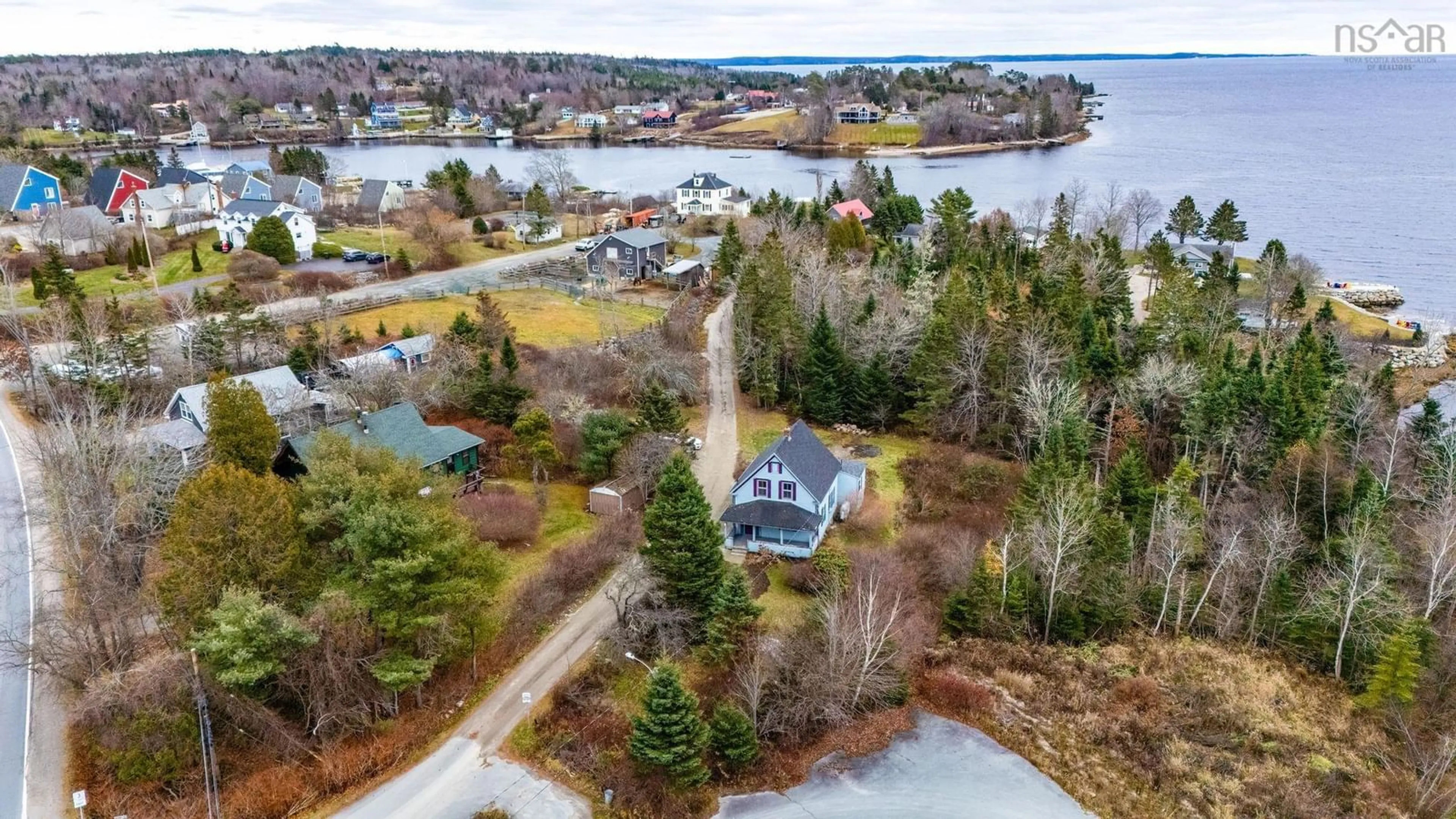 A pic from outside/outdoor area/front of a property/back of a property/a pic from drone, water/lake/river/ocean view for 3 Keans Rd, Hubbards Nova Scotia B0J 1T0