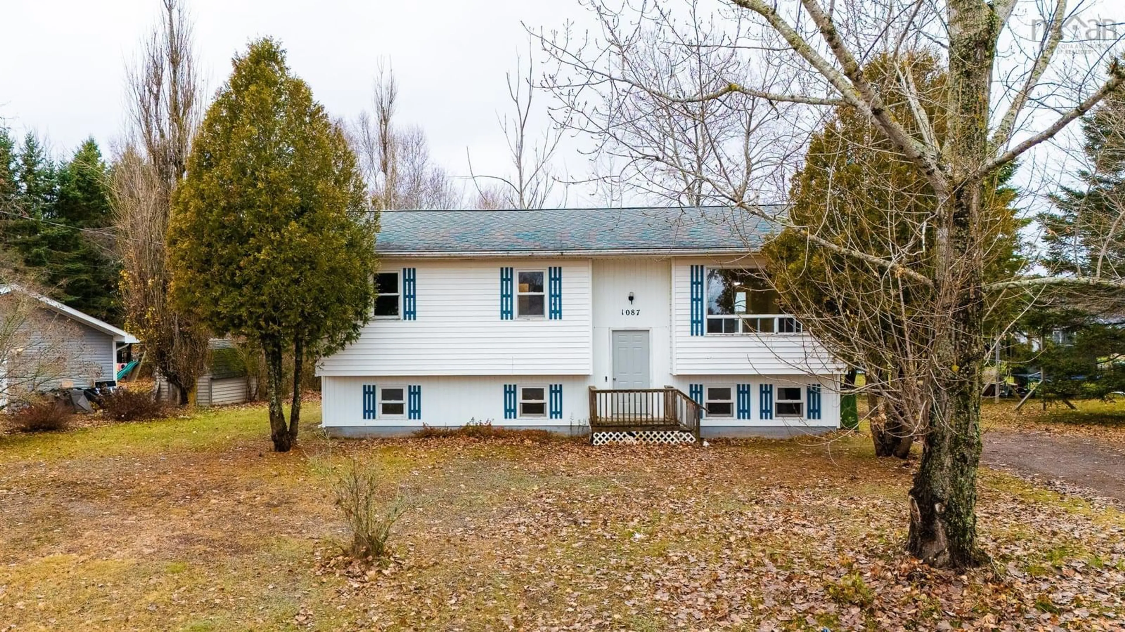Home with vinyl exterior material, street for 1087 Morse Lane, Centreville Nova Scotia B0P 1J0