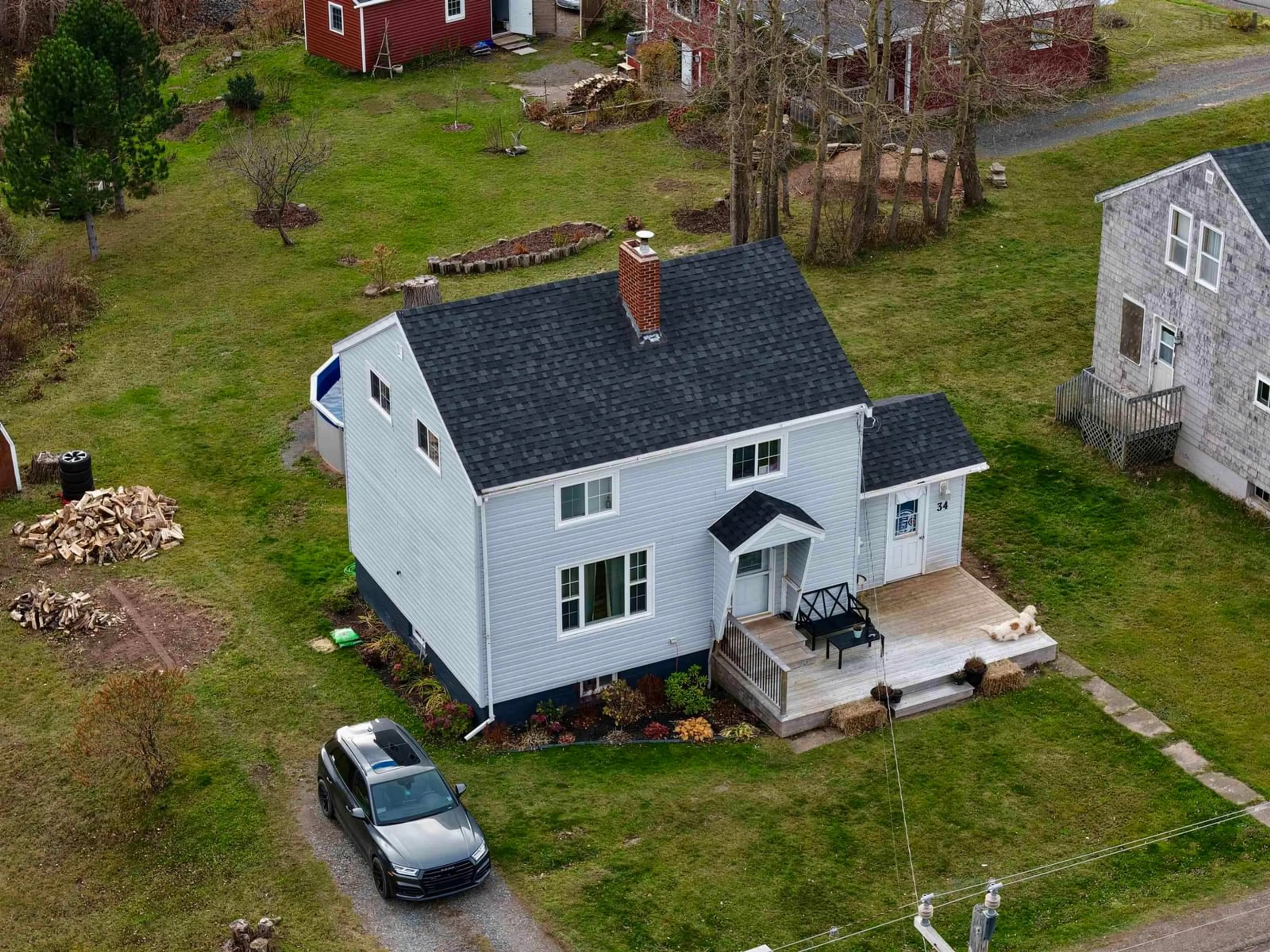 A pic from outside/outdoor area/front of a property/back of a property/a pic from drone, building for 34 Hillcrest St, Inverness Nova Scotia B0E 1N0