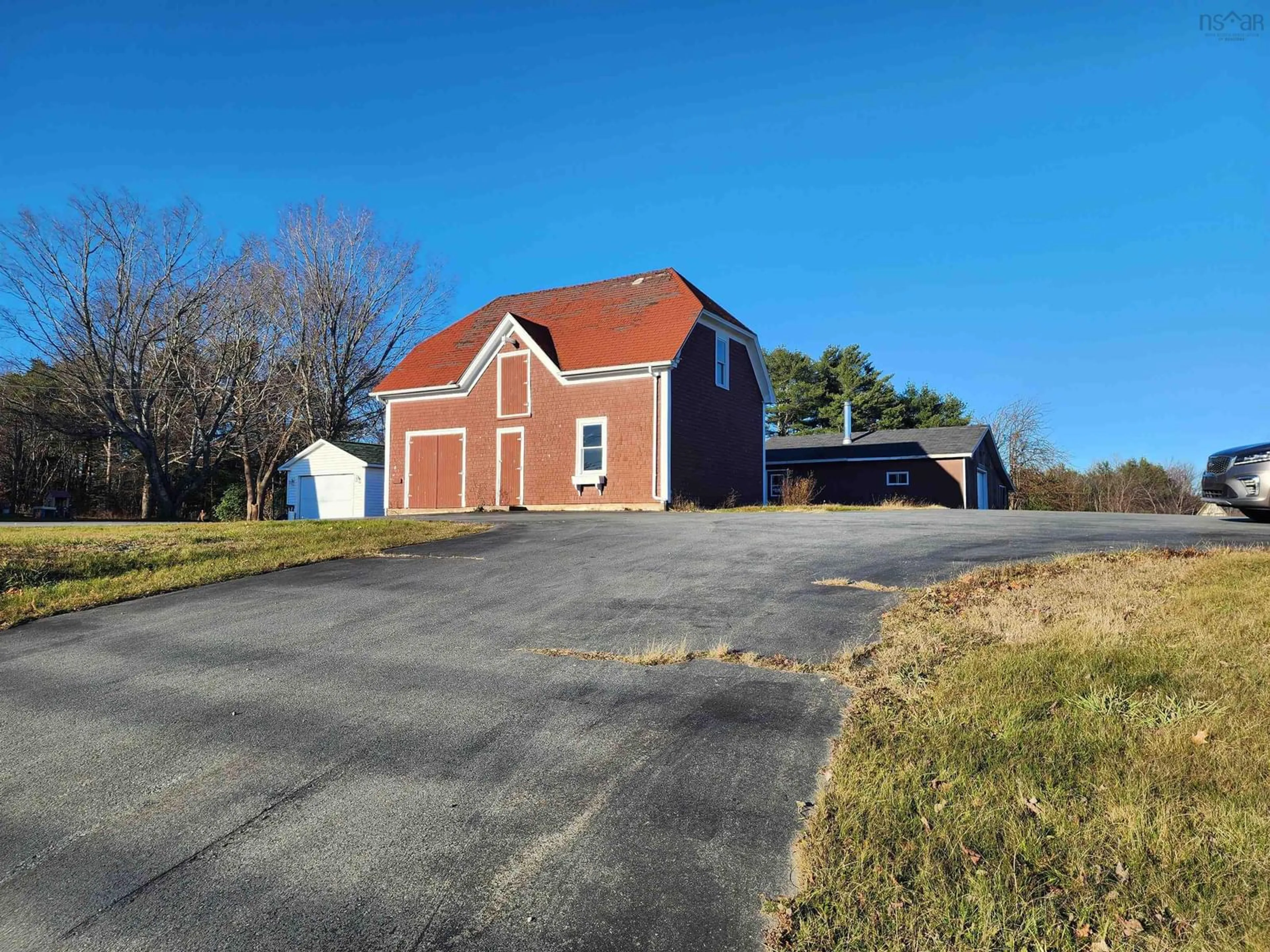 A pic from outside/outdoor area/front of a property/back of a property/a pic from drone, street for 2826 Hwy 325, Wileville Nova Scotia B4V 5G3