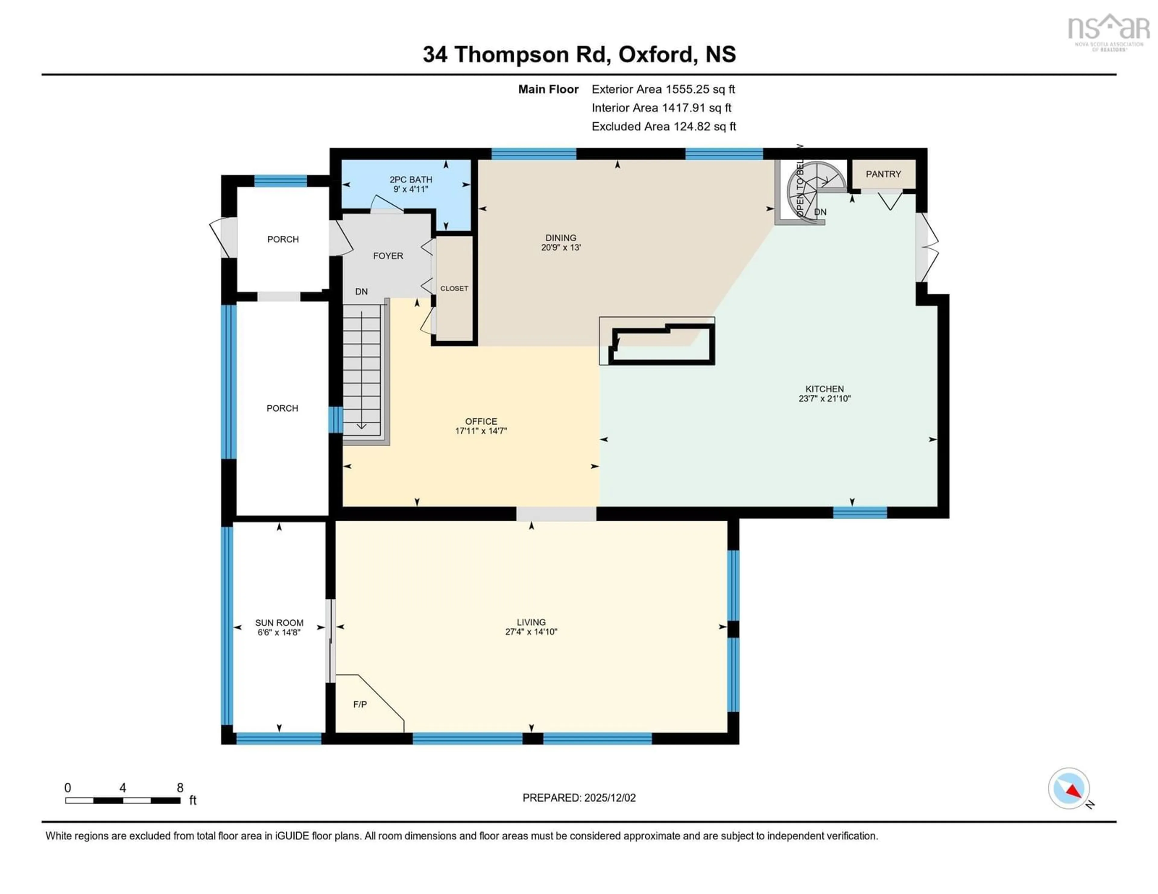 Floor plan for 34 Thompson Rd, Oxford Nova Scotia B0M 1P0