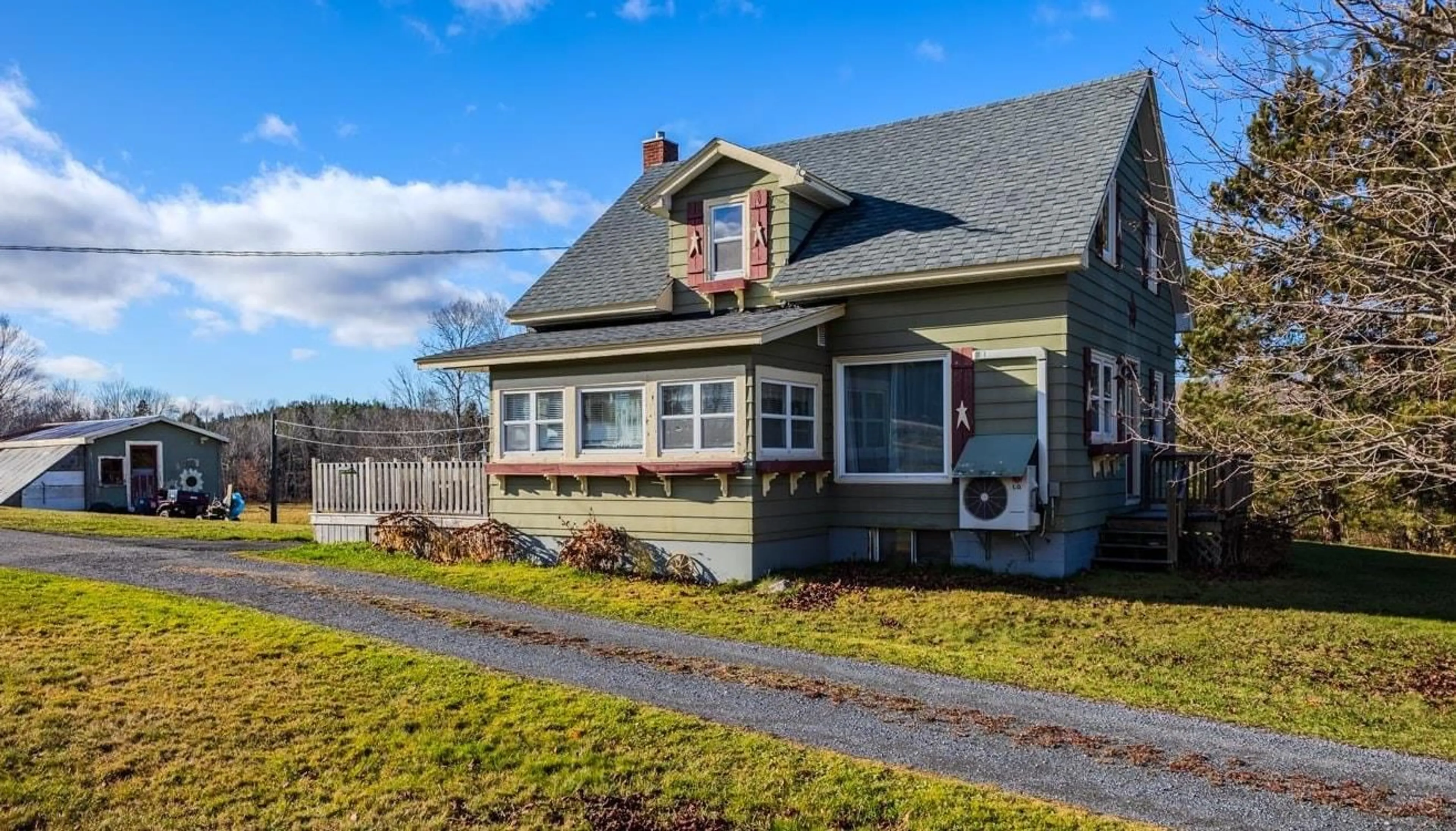 Home with vinyl exterior material, street for 619 Park Falls Rd, Sutherlands River Nova Scotia B0K 1W0