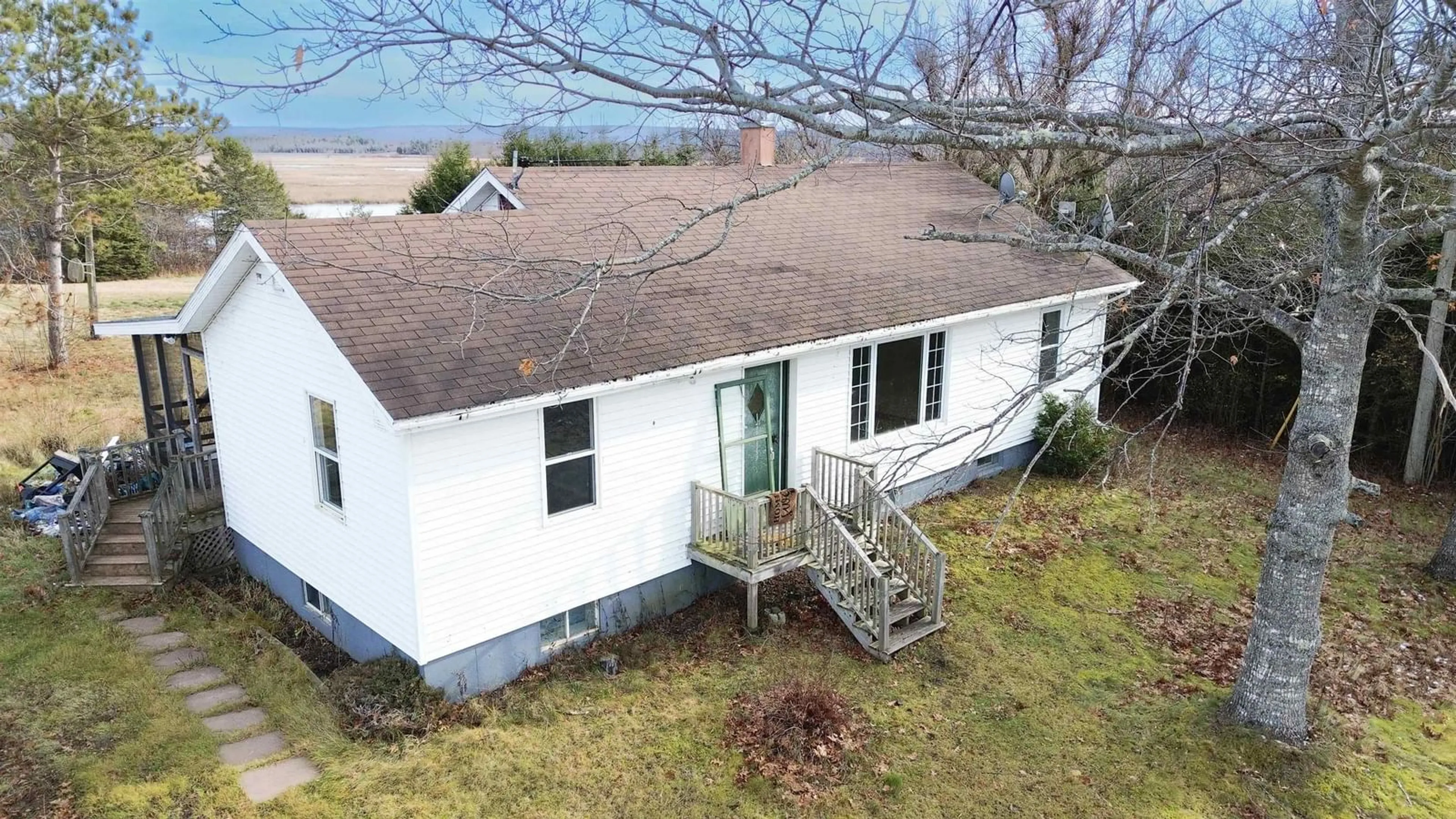 A pic from outside/outdoor area/front of a property/back of a property/a pic from drone, building for 4343 Highway 289, Otter Brook Nova Scotia B0N 2P0