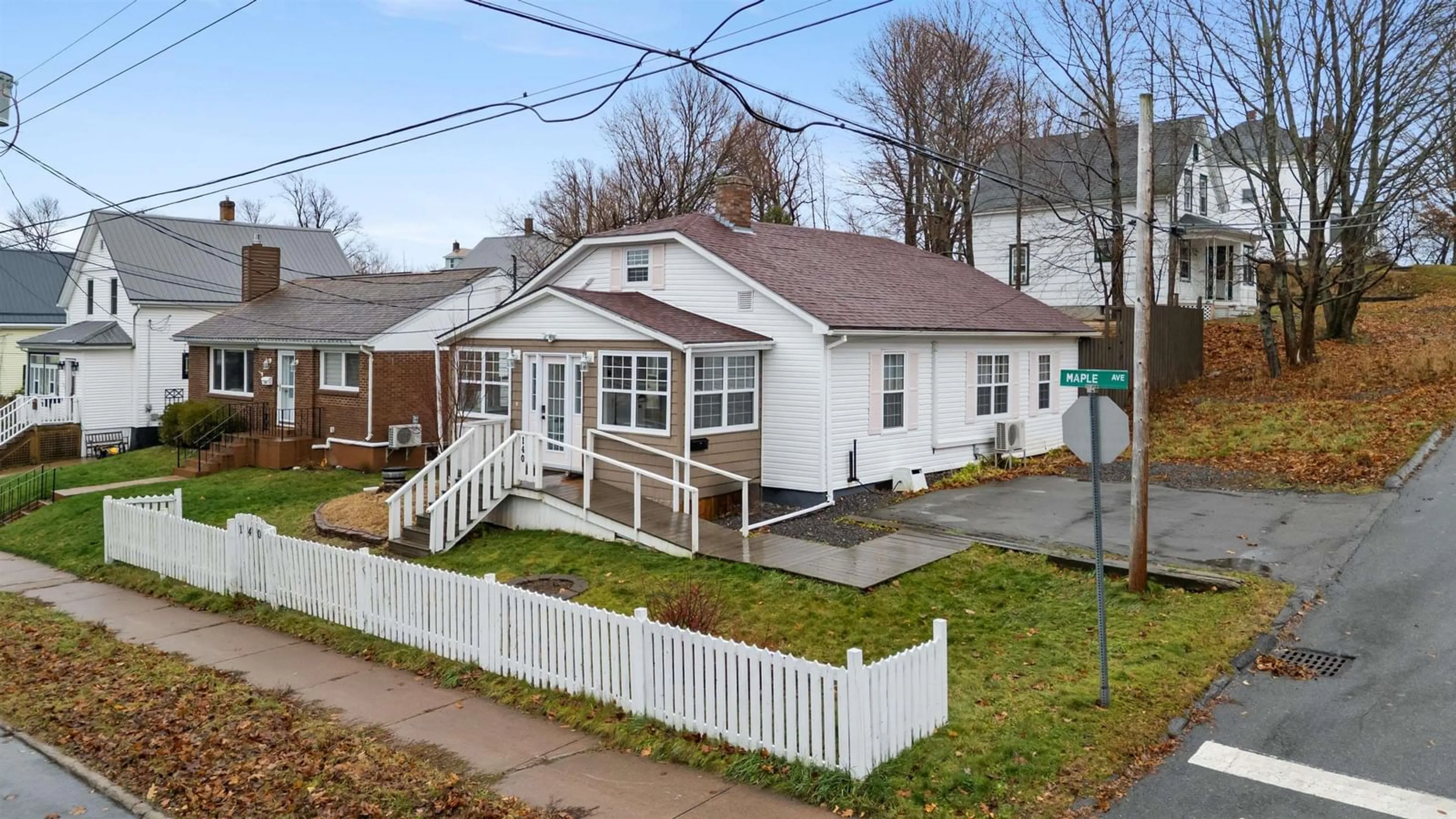 A pic from outside/outdoor area/front of a property/back of a property/a pic from drone, street for 140 Maple Ave, New Glasgow Nova Scotia B2H 2B6