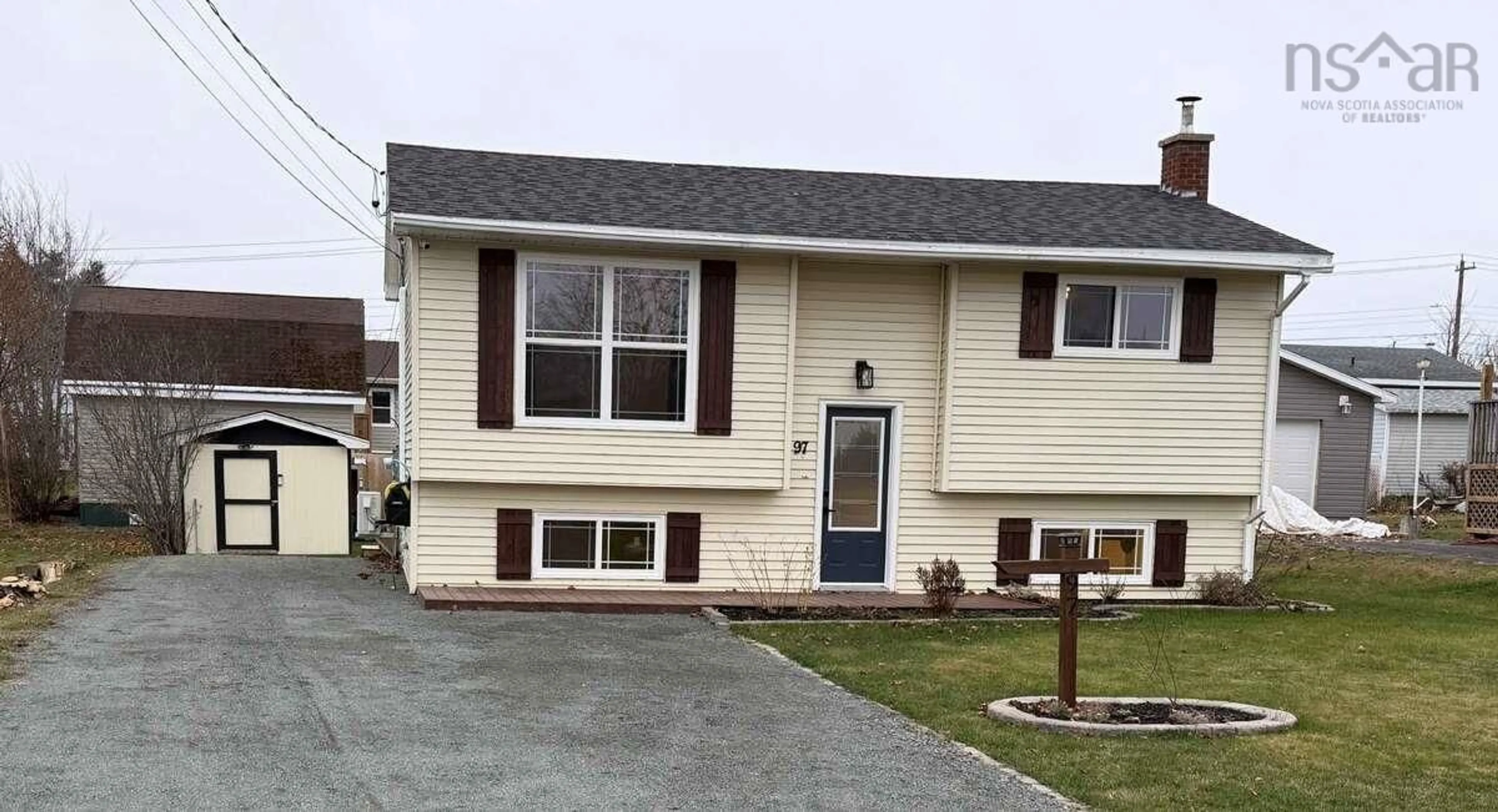 Home with vinyl exterior material, street for 97 Maple St, Pictou Nova Scotia B0K 1H0
