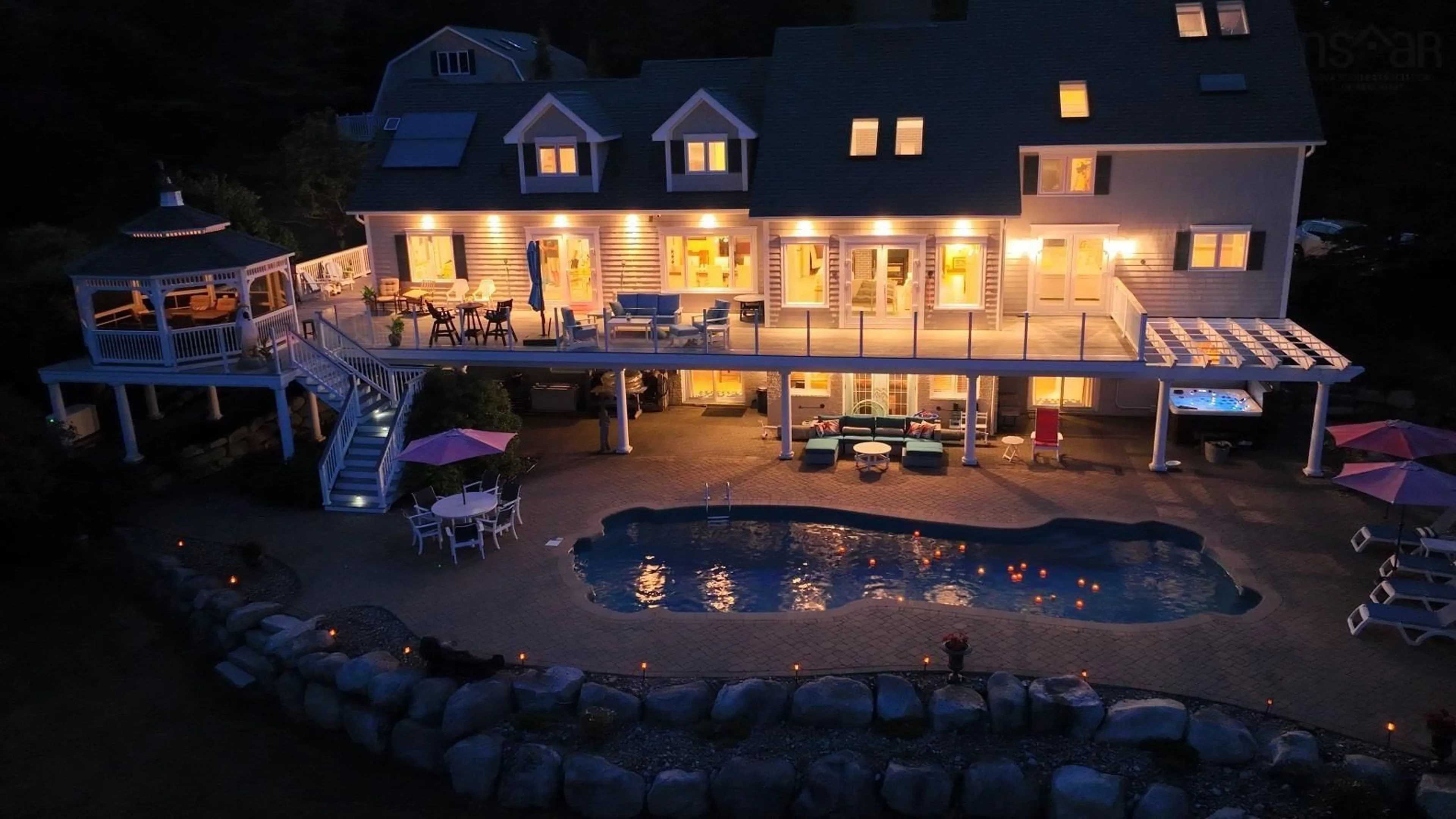 Patio, water/lake/river/ocean view for 226 Crandall Rd, Martins Point Nova Scotia B0J 2E0