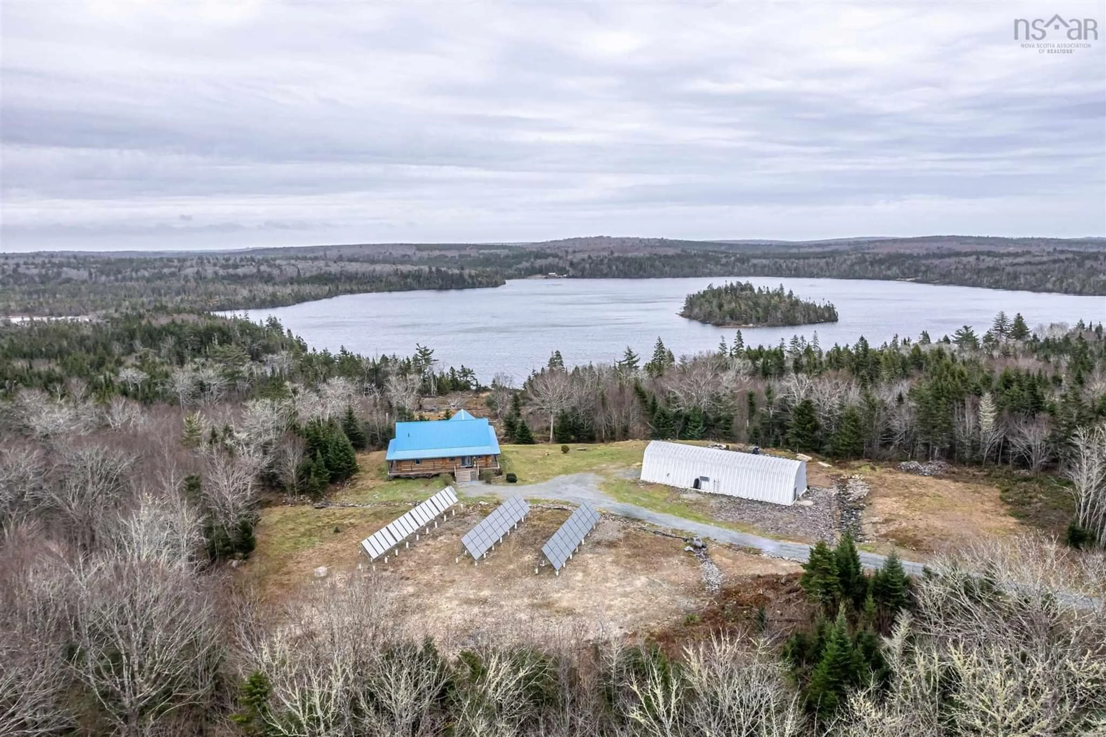 A pic from outside/outdoor area/front of a property/back of a property/a pic from drone, water/lake/river/ocean view for 180-182 Casa Dr, Port Dufferin Nova Scotia B0J 2R0
