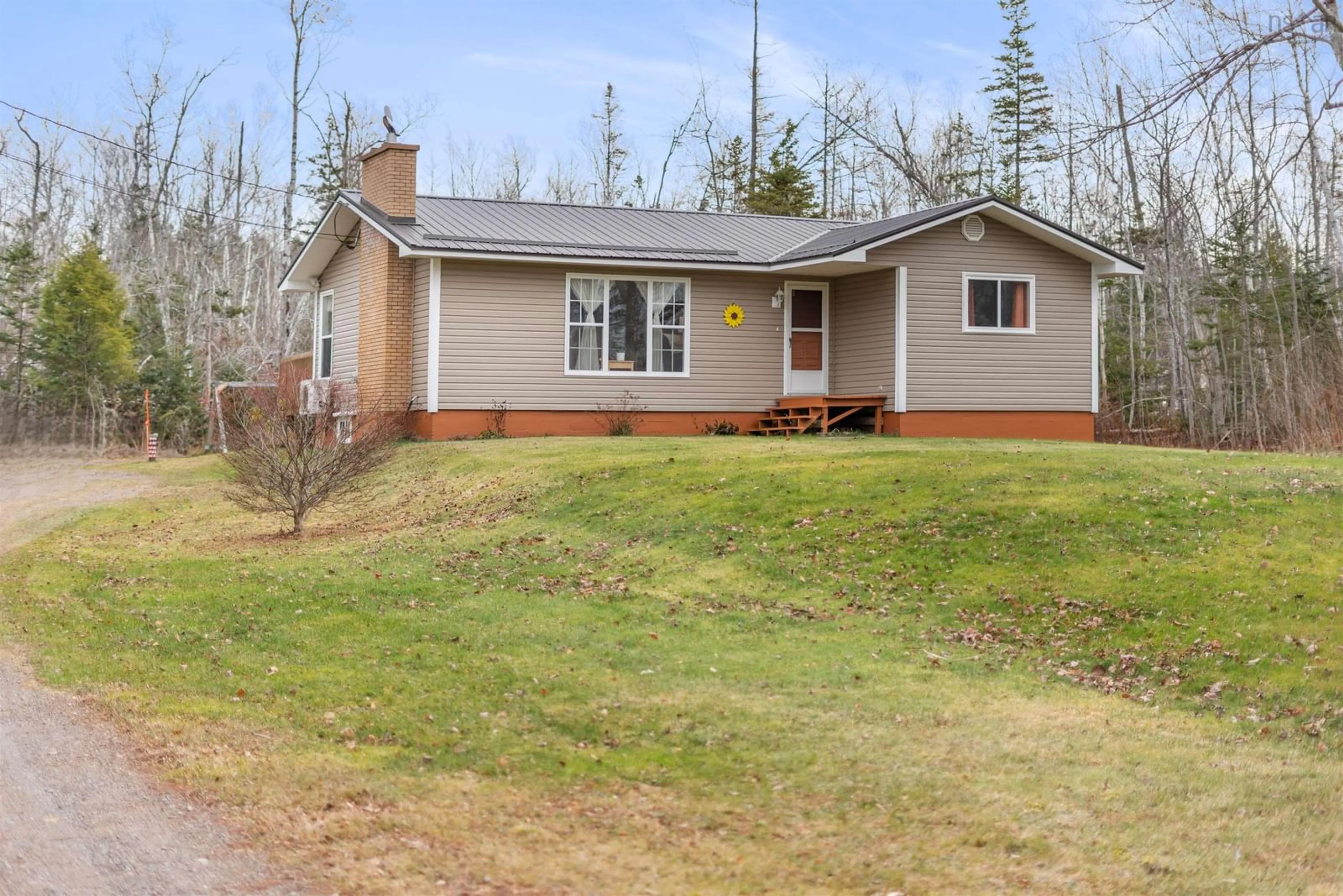 Home with vinyl exterior material, street for 1082 Alma Rd, Loch Broom Nova Scotia B0K 2A0