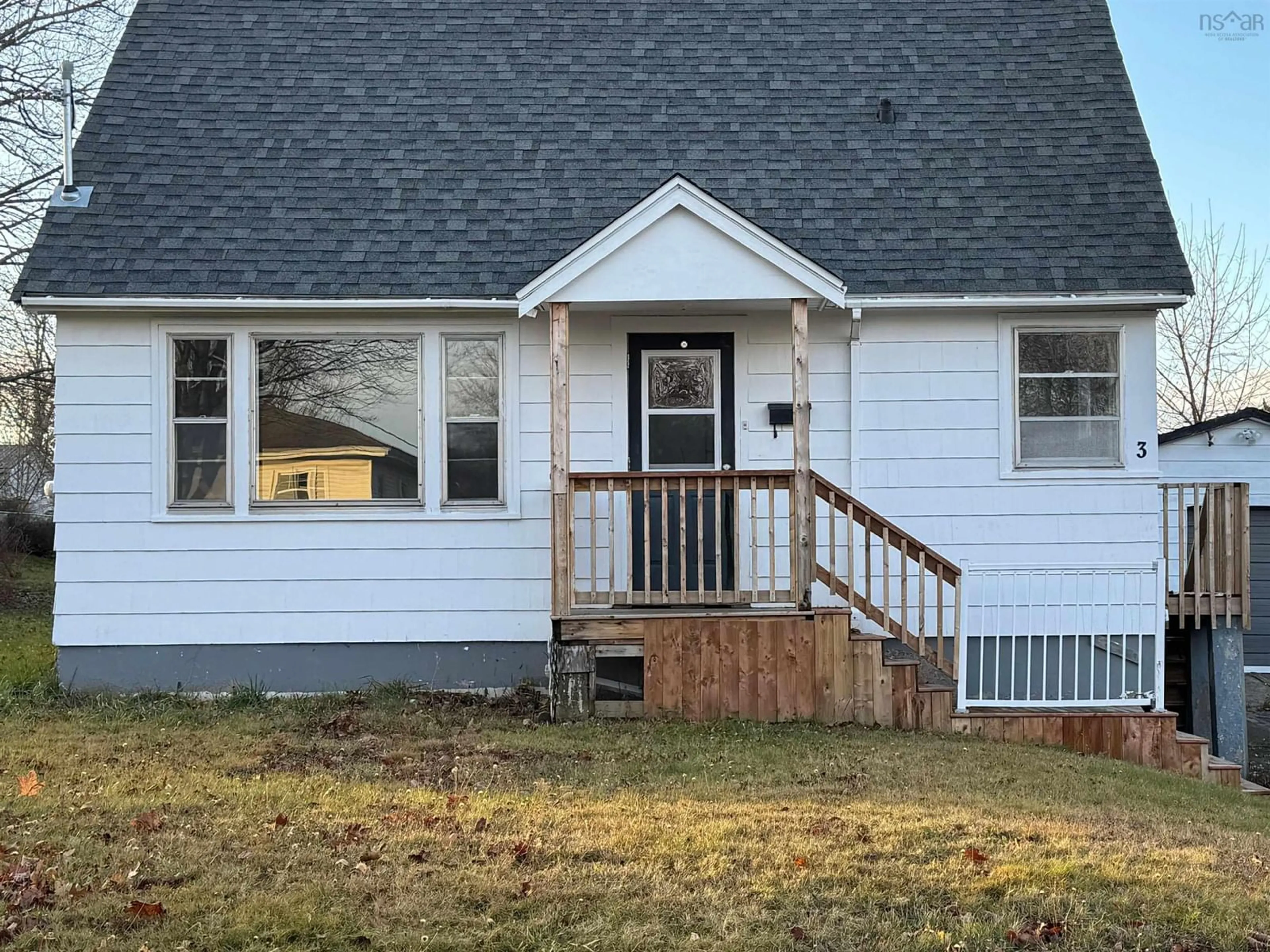 Home with vinyl exterior material, street for 3 George St, Bedford Nova Scotia B4A 2N9