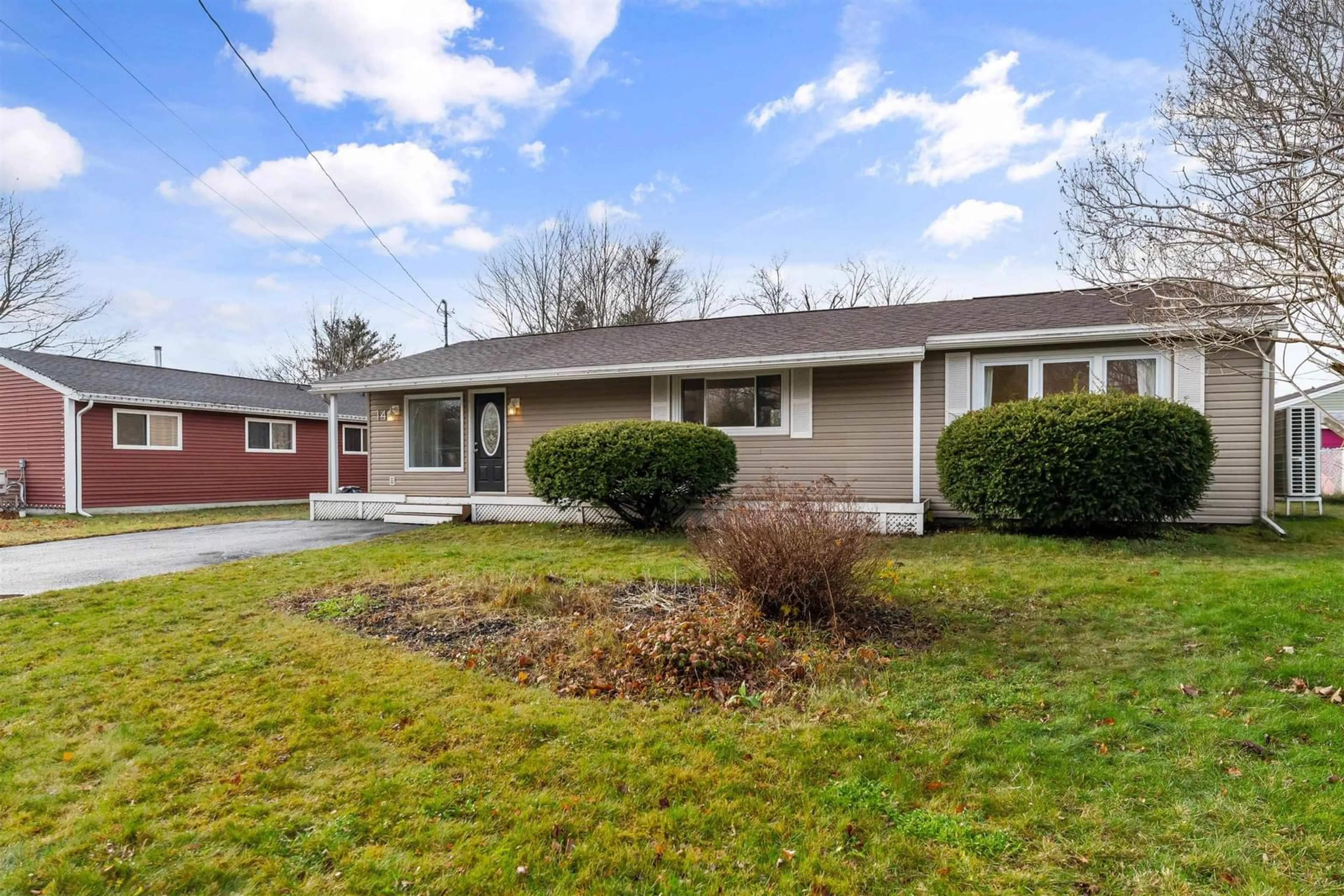 Home with vinyl exterior material, street for 14 Tobermory Rd, Dartmouth Nova Scotia B2X 1Z5