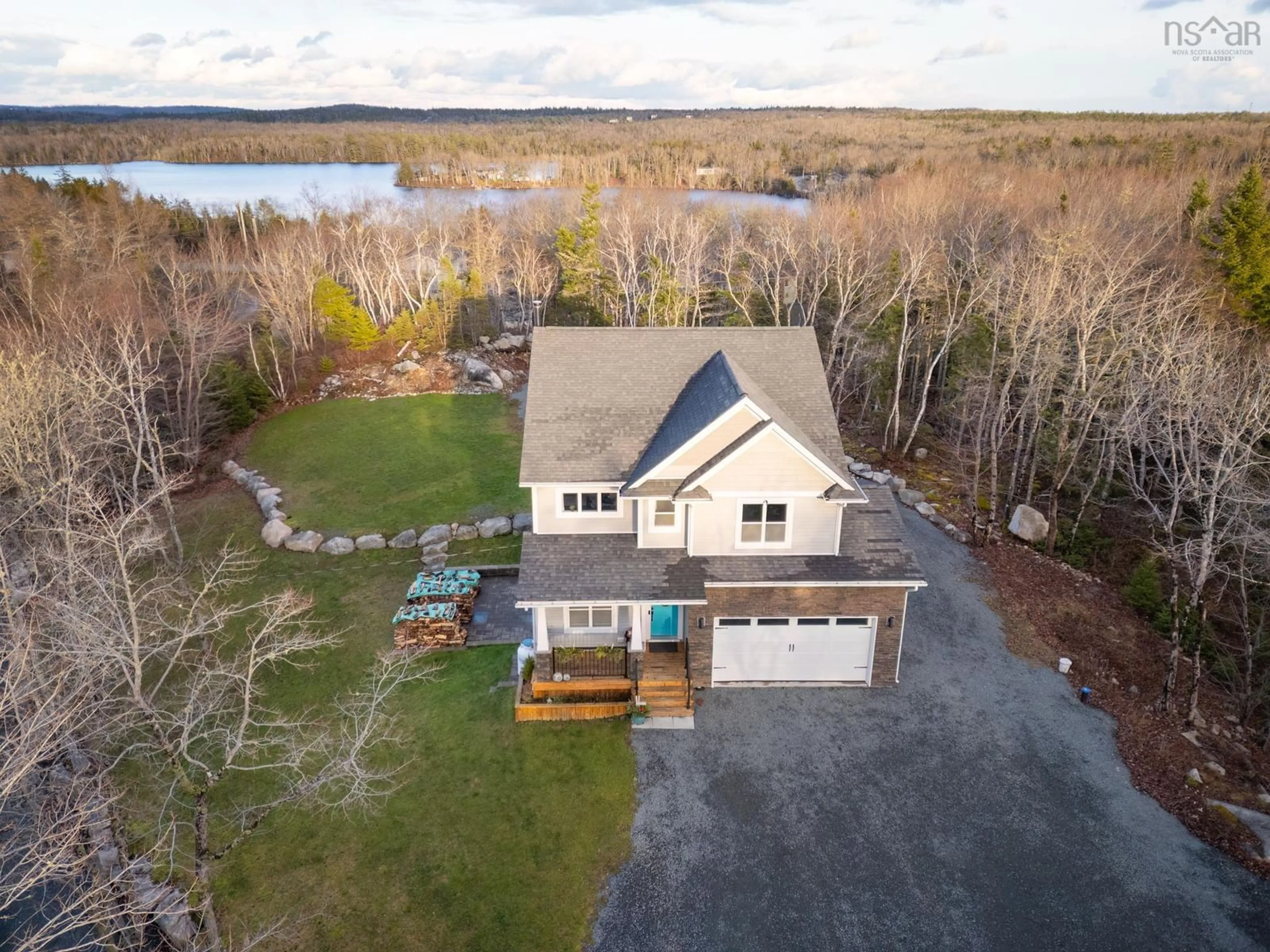 A pic from outside/outdoor area/front of a property/back of a property/a pic from drone, water/lake/river/ocean view for 4566 St Margarets Bay Rd, Lewis Lake Nova Scotia B3Z 1C4