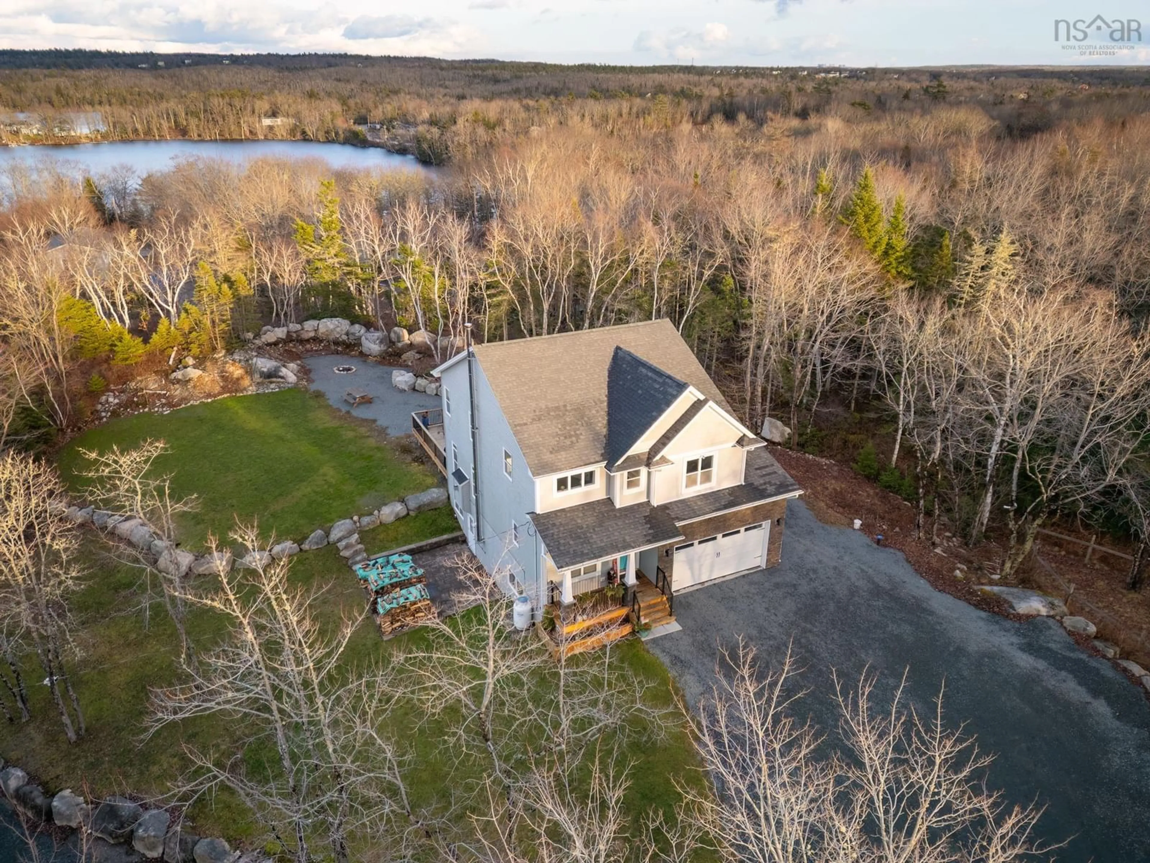 A pic from outside/outdoor area/front of a property/back of a property/a pic from drone, water/lake/river/ocean view for 4566 St Margarets Bay Rd, Lewis Lake Nova Scotia B3Z 1C4
