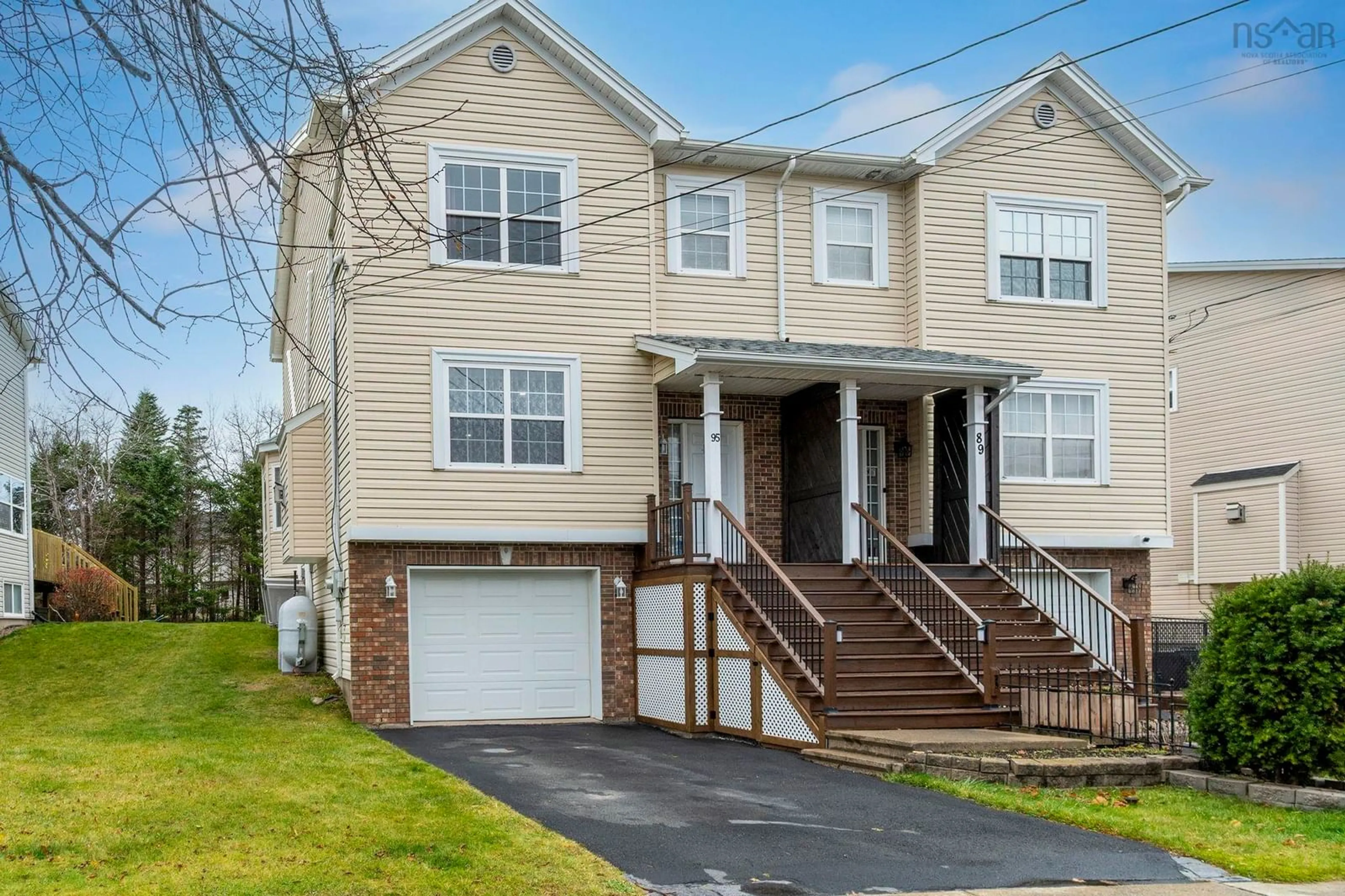 Home with vinyl exterior material, street for 95 States Lane, Beechville Nova Scotia B3T 2H7