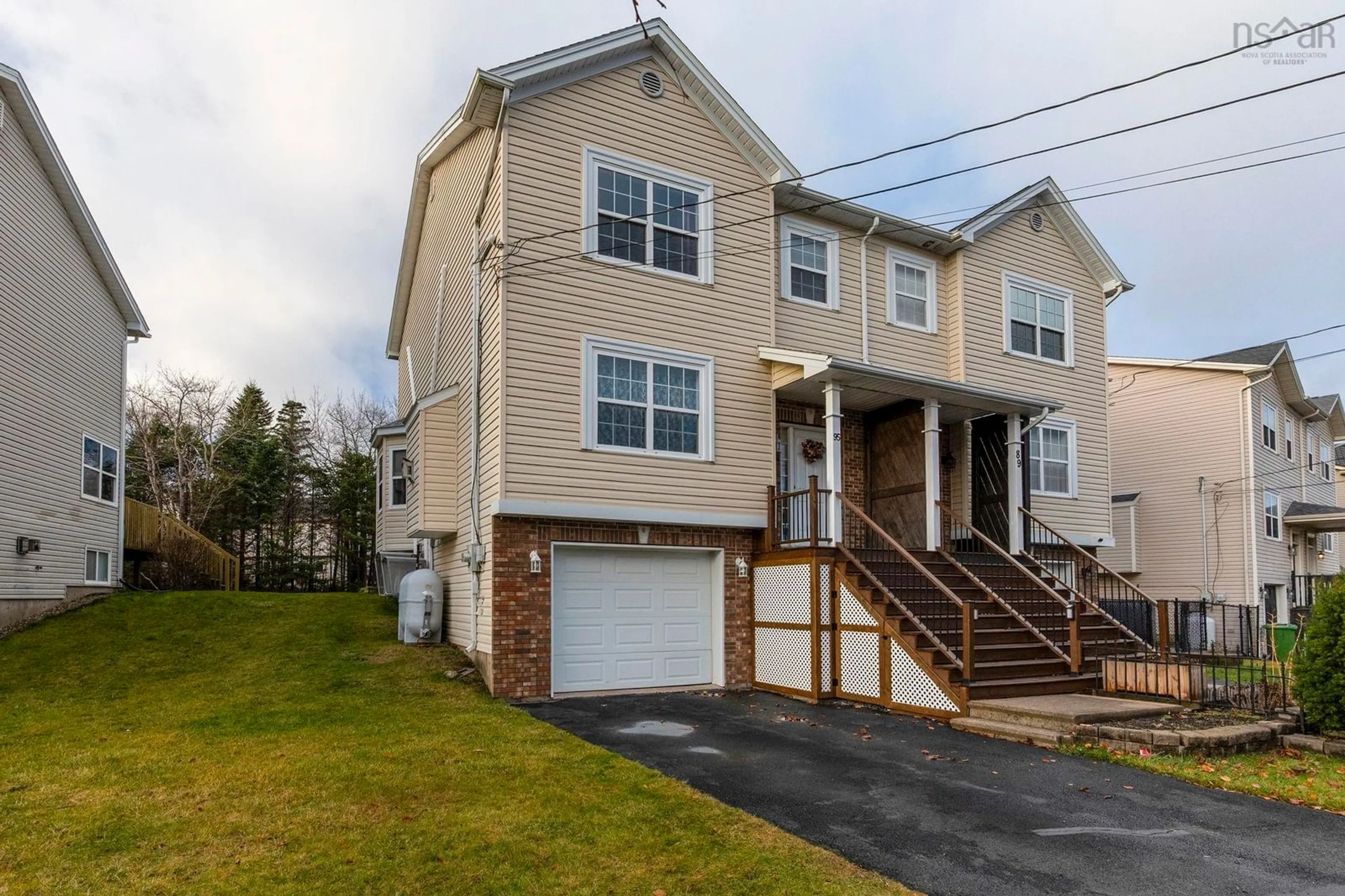 Home with vinyl exterior material, street for 95 States Lane, Beechville Nova Scotia B3T 2H7