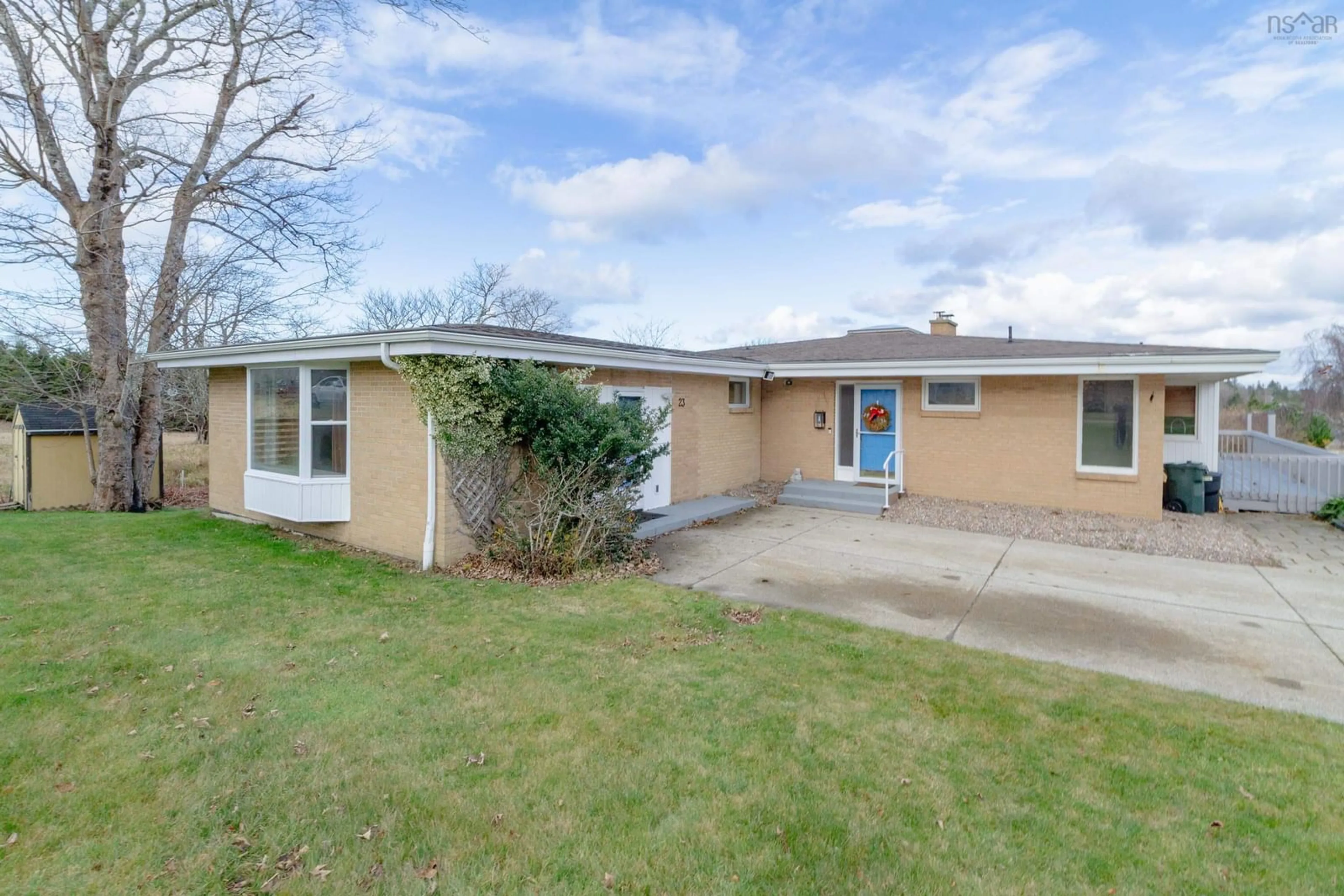 A pic from outside/outdoor area/front of a property/back of a property/a pic from drone, street for 23 Caie Cres, Yarmouth Nova Scotia B5A 1N5