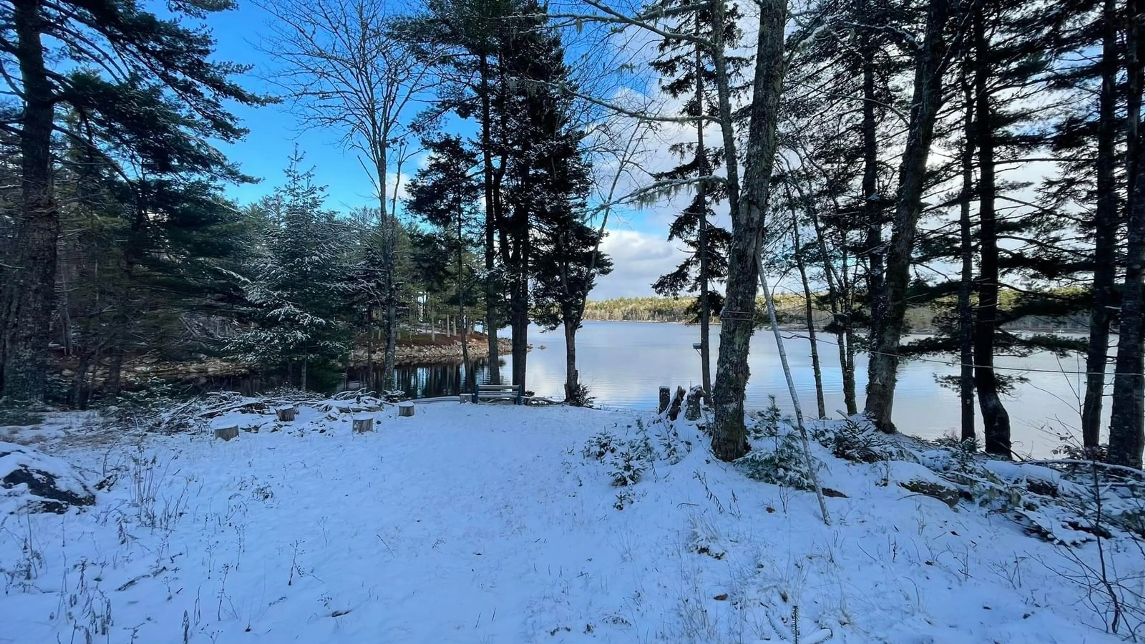 A pic from outside/outdoor area/front of a property/back of a property/a pic from drone, water/lake/river/ocean view for 0 Lake Mulgrave, Victory Nova Scotia B0S 1B0