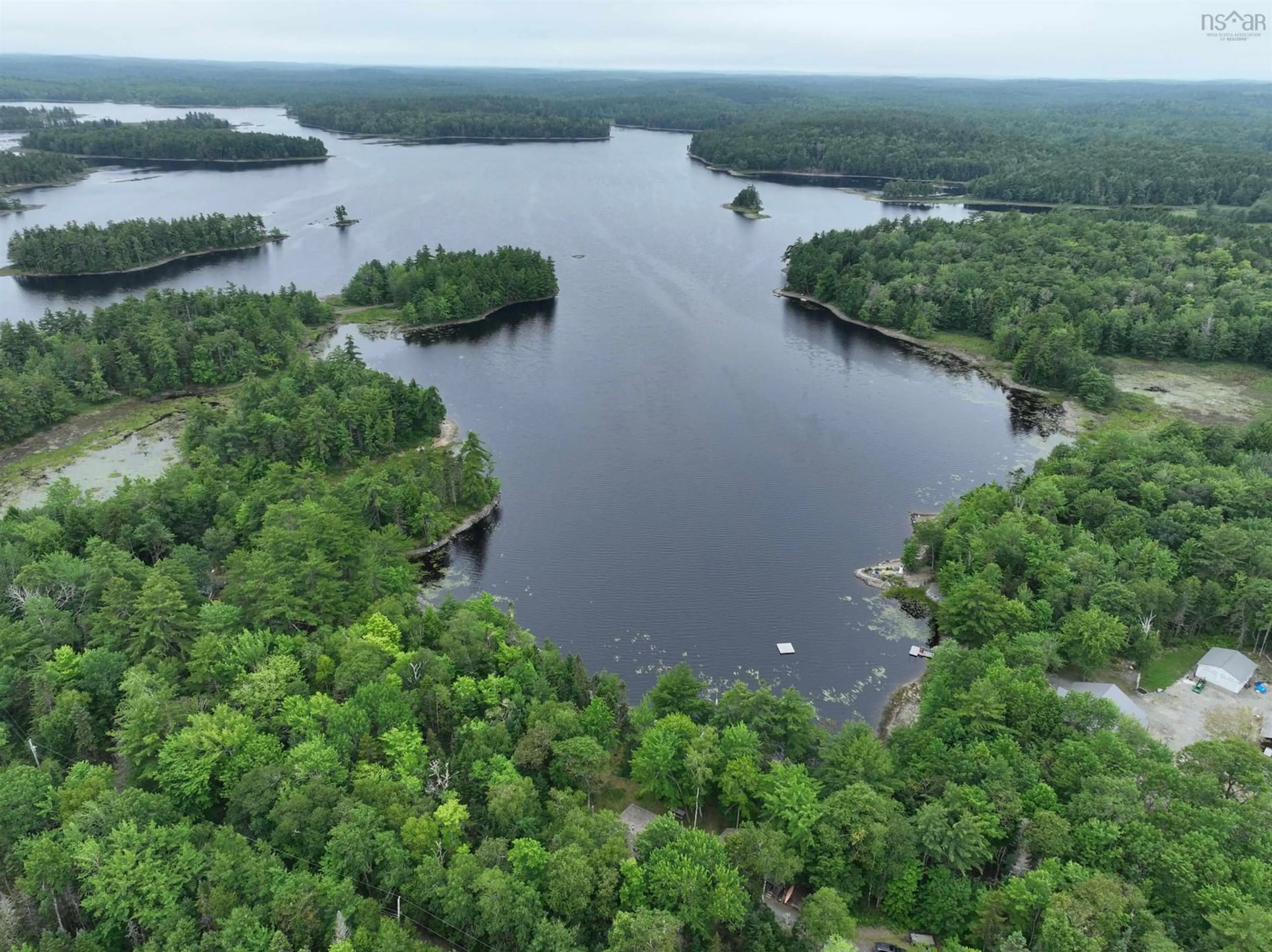 A pic from outside/outdoor area/front of a property/back of a property/a pic from drone, water/lake/river/ocean view for 256 Dean Lake Rd, Westfield Nova Scotia B0T 1B0