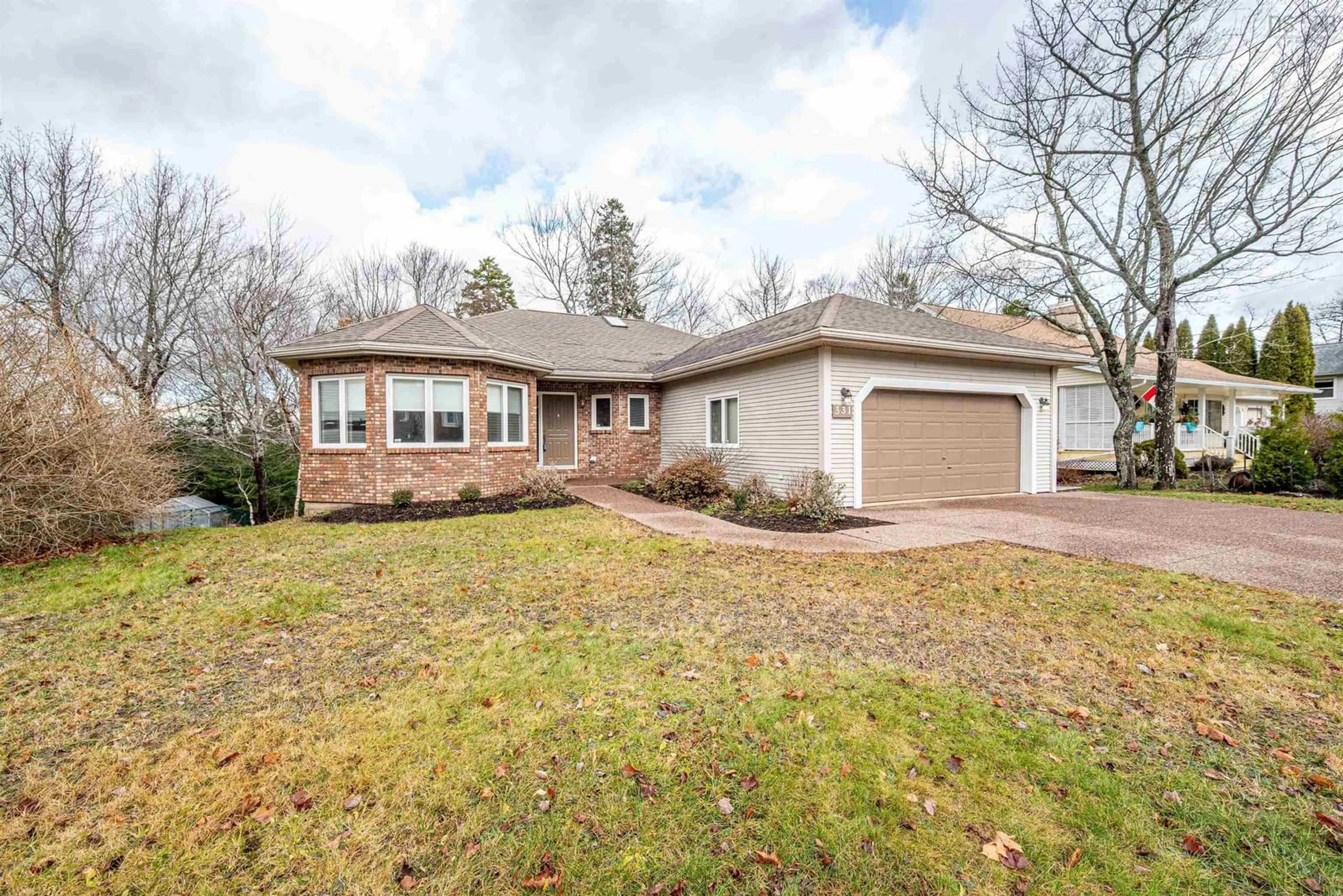 Home with vinyl exterior material, street for 331 Moirs Mill Rd, Bedford Nova Scotia B4A 3Y3