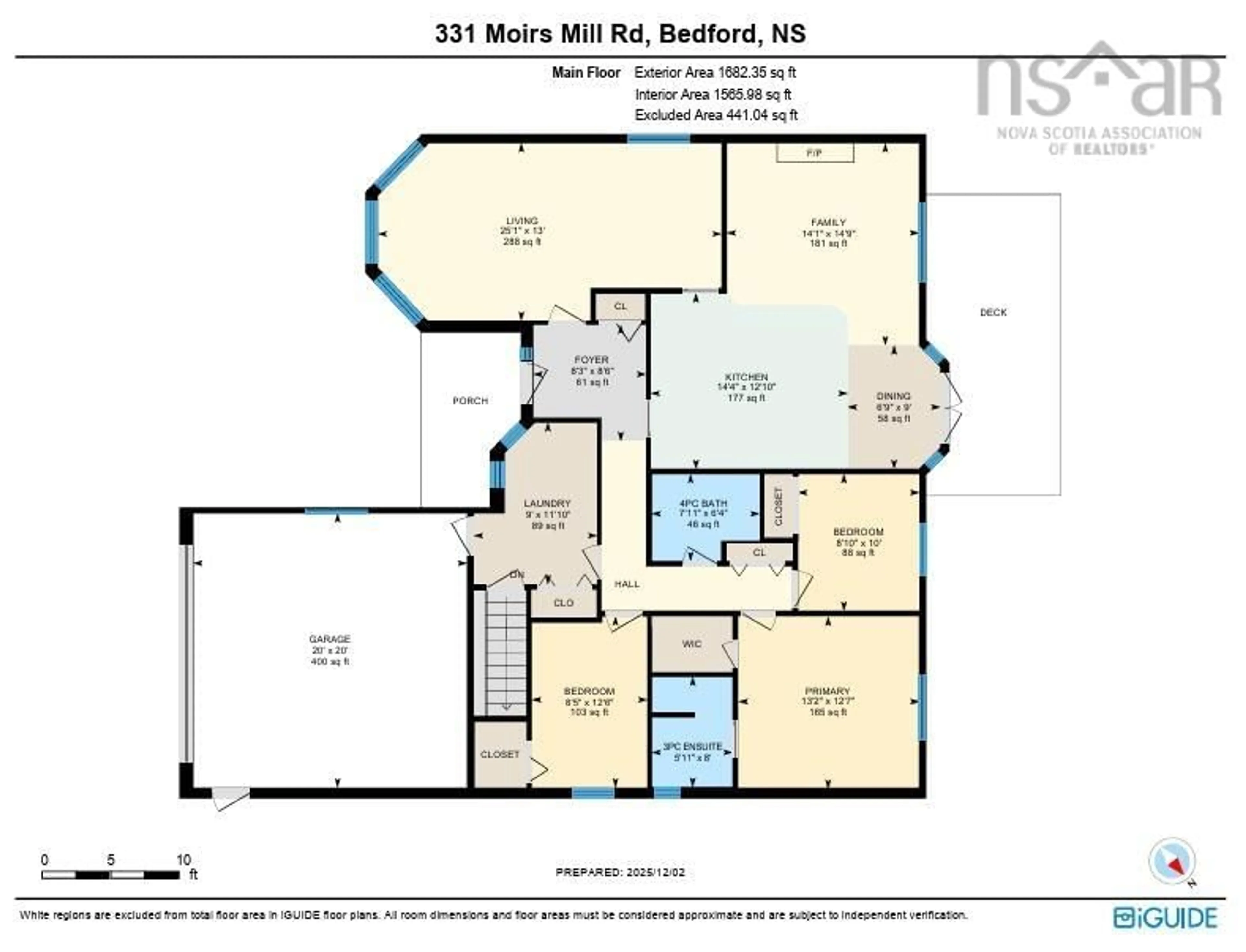 Floor plan for 331 Moirs Mill Rd, Bedford Nova Scotia B4A 3Y3