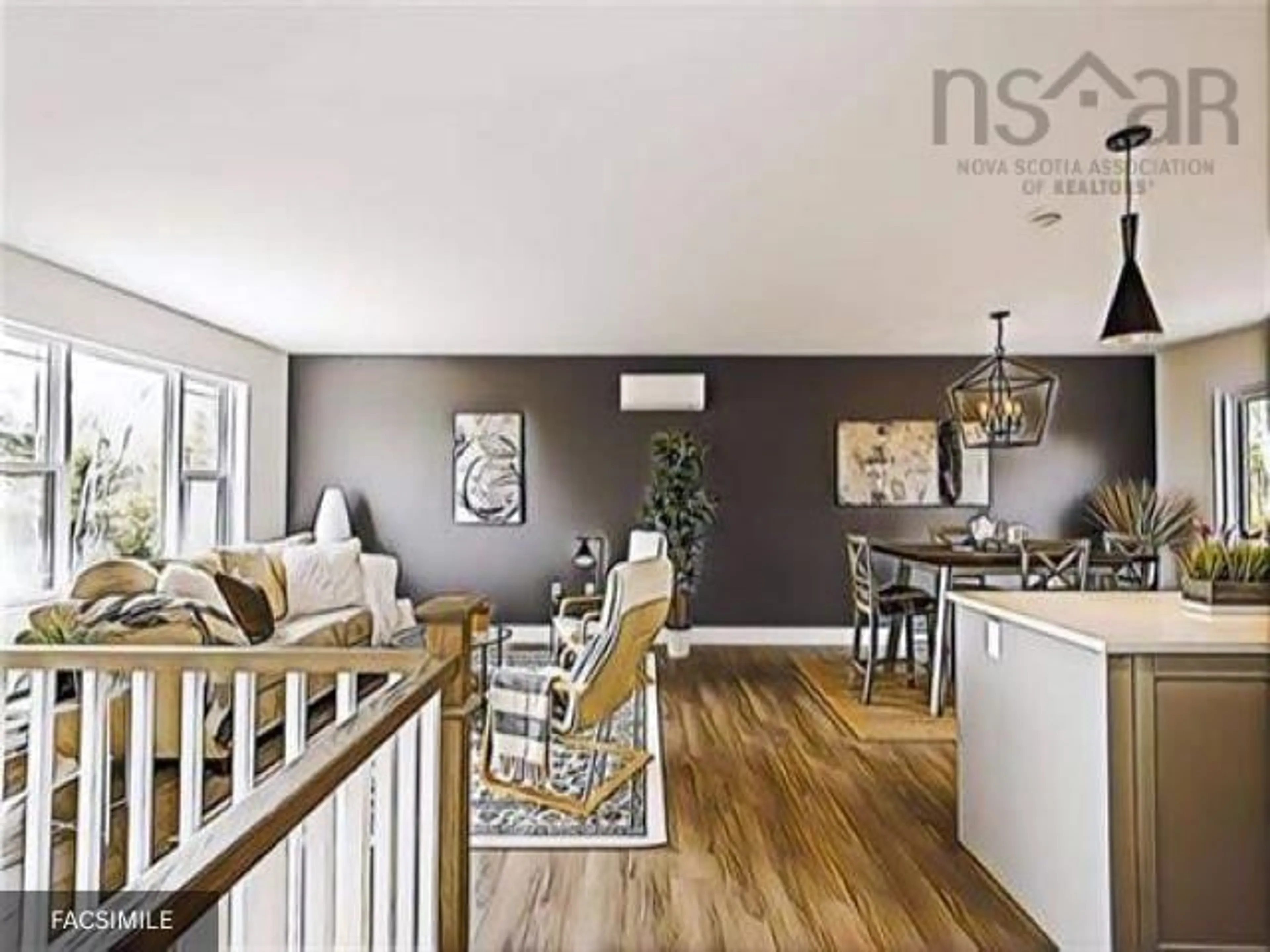 Living room with furniture, wood/laminate floor for 5 Old Guysborough Rd #Lot, Devon Nova Scotia B3T 1X4