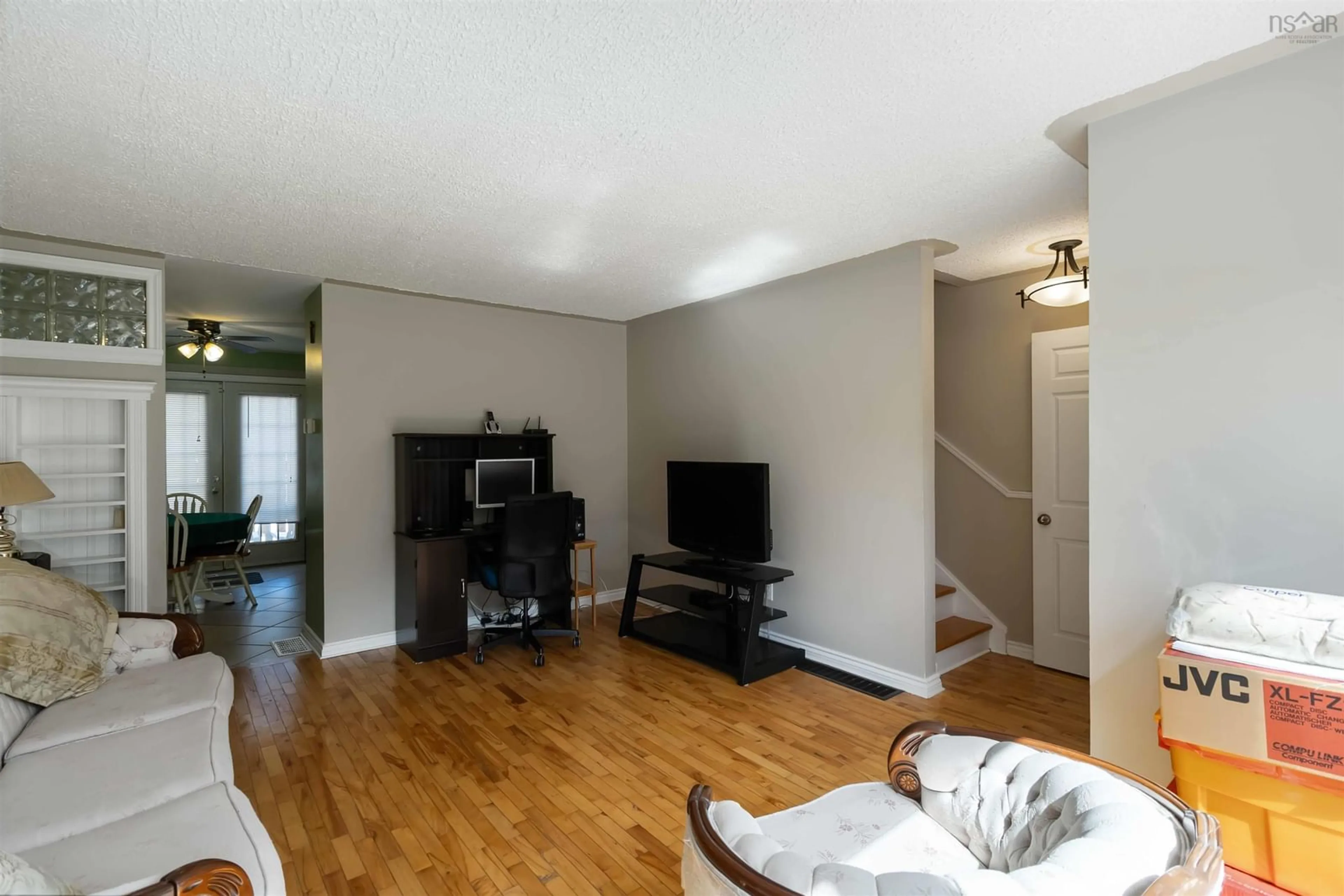 Living room with furniture, wood/laminate floor for 123B Adelaide Ave, Halifax Nova Scotia B3N 2P1