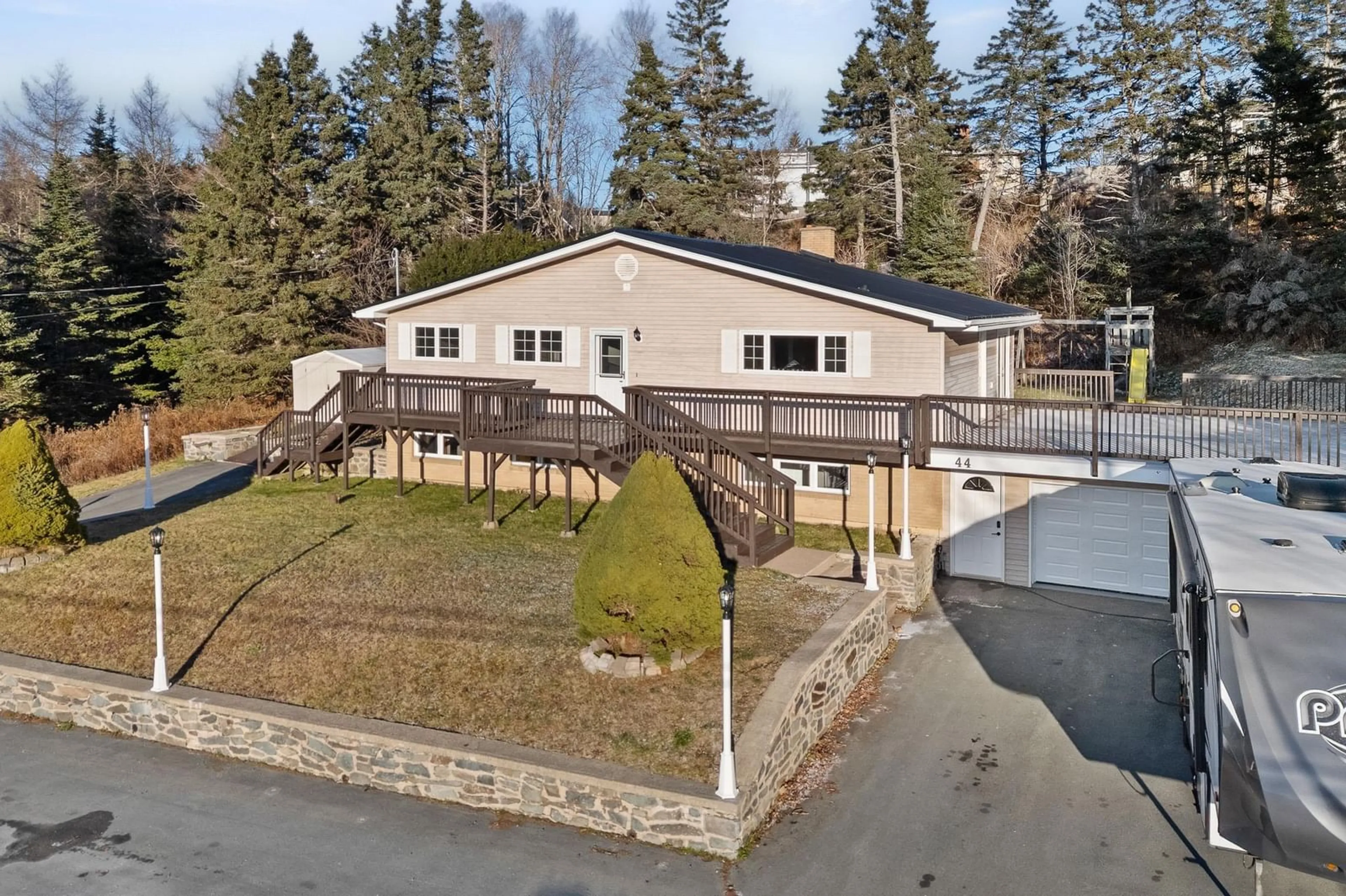 A pic from outside/outdoor area/front of a property/back of a property/a pic from drone, water/lake/river/ocean view for 44 Lahey Dr, West Lawrencetown Nova Scotia B2Z 1R2