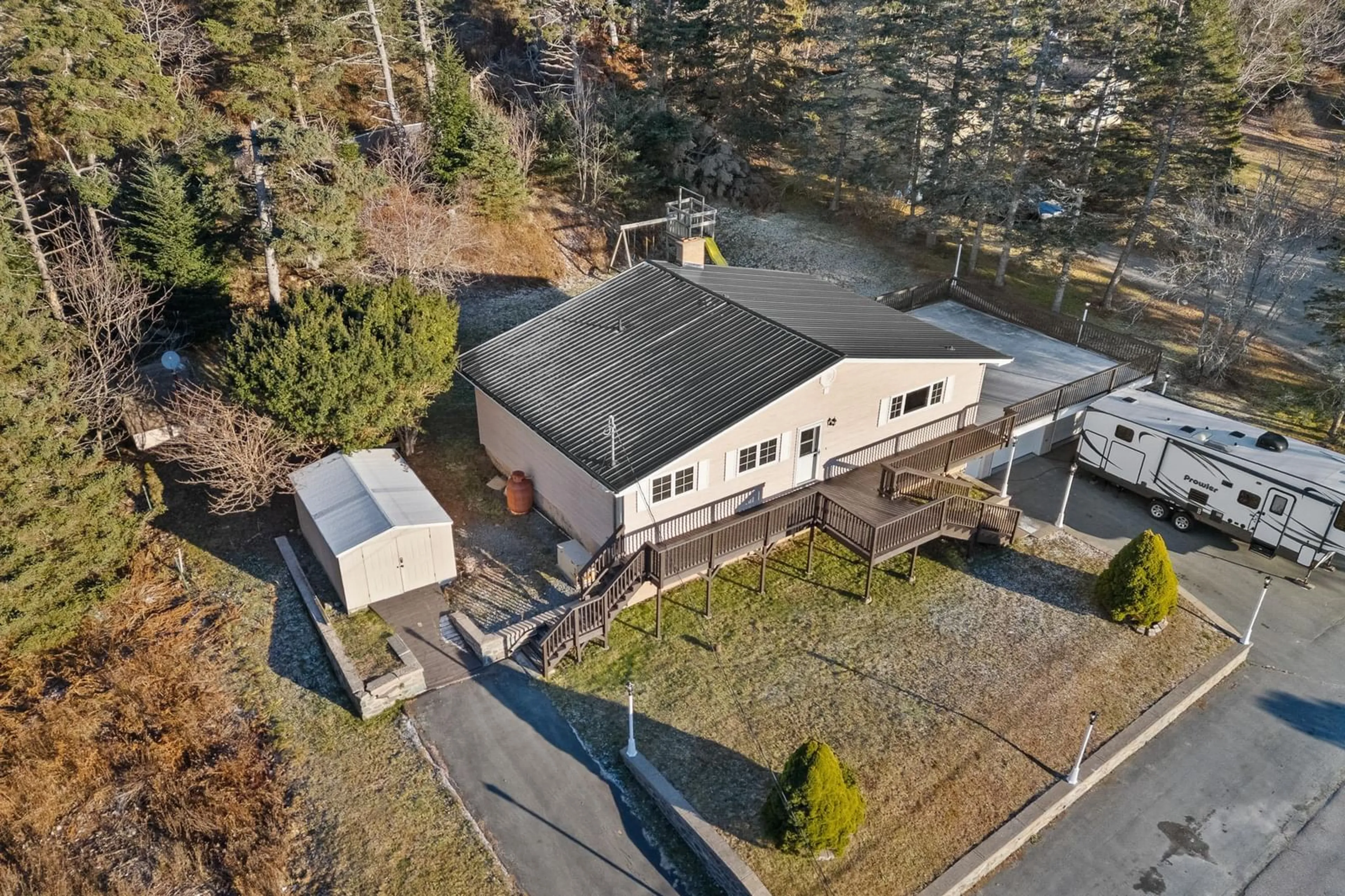 A pic from outside/outdoor area/front of a property/back of a property/a pic from drone, unknown for 44 Lahey Dr, West Lawrencetown Nova Scotia B2Z 1R2