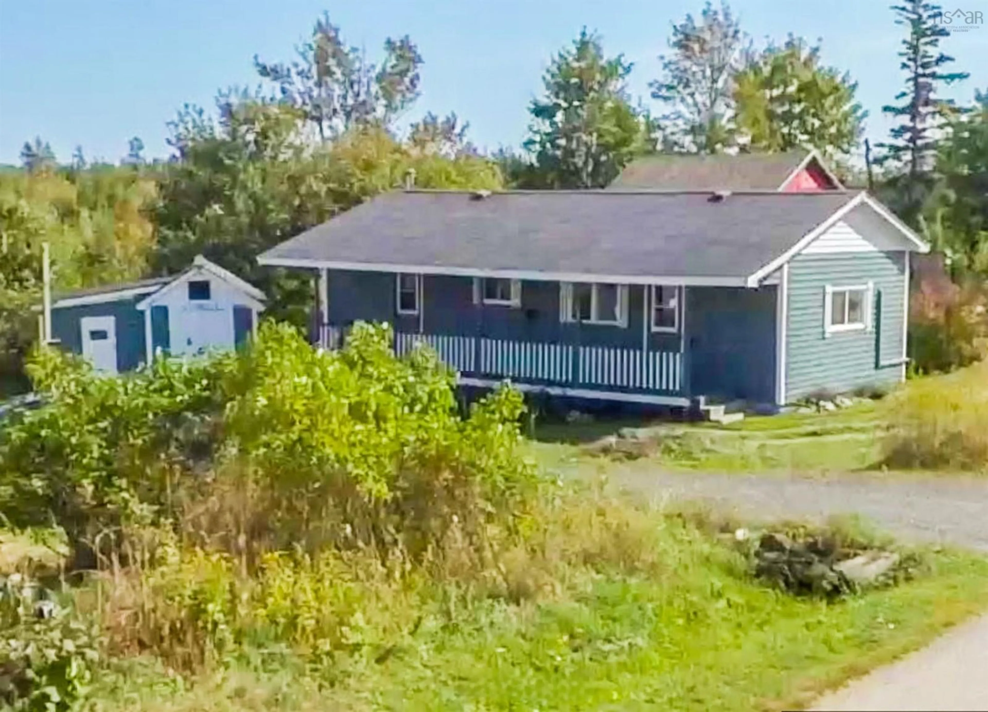 A pic from outside/outdoor area/front of a property/back of a property/a pic from drone, street for 95 Chemin Tittle Rd, Surettes Island Nova Scotia B0W 3M0