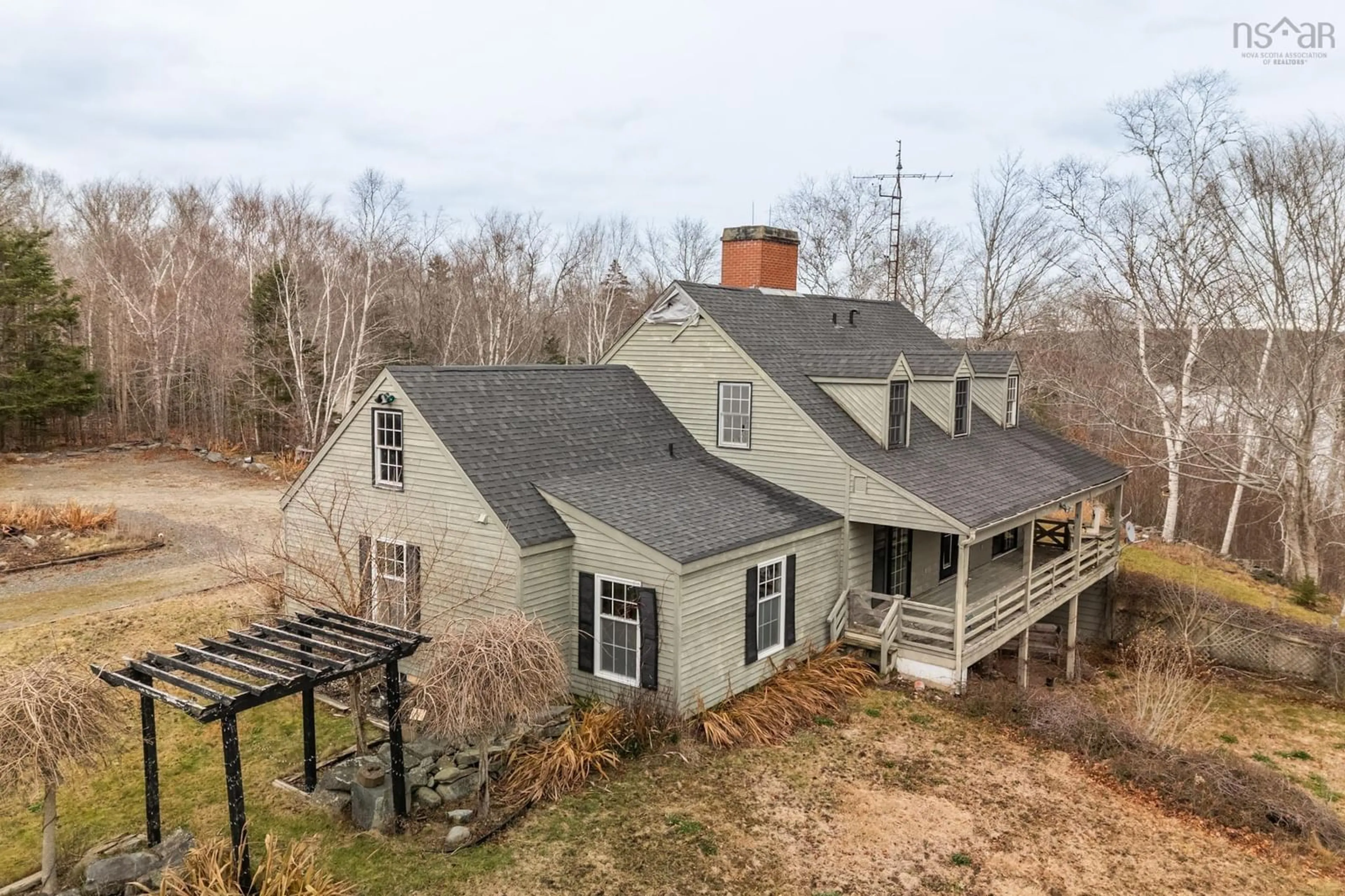 A pic from outside/outdoor area/front of a property/back of a property/a pic from drone, unknown for 3636 Highway 340, Carleton Nova Scotia B5A 5P8
