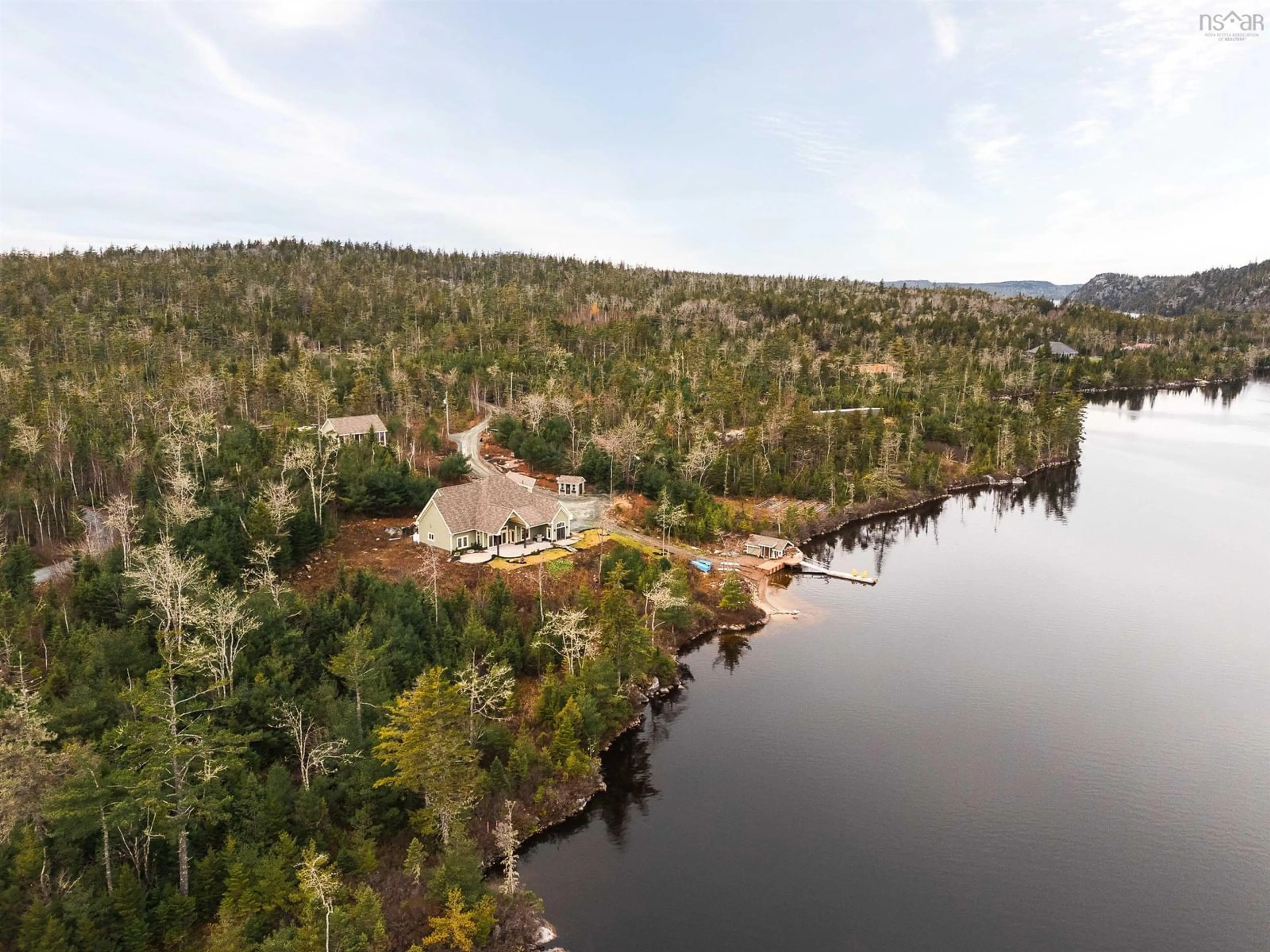 A pic from outside/outdoor area/front of a property/back of a property/a pic from drone, water/lake/river/ocean view for 129 Champagne Lane, Musquodoboit Harbour Nova Scotia B0J 2L0
