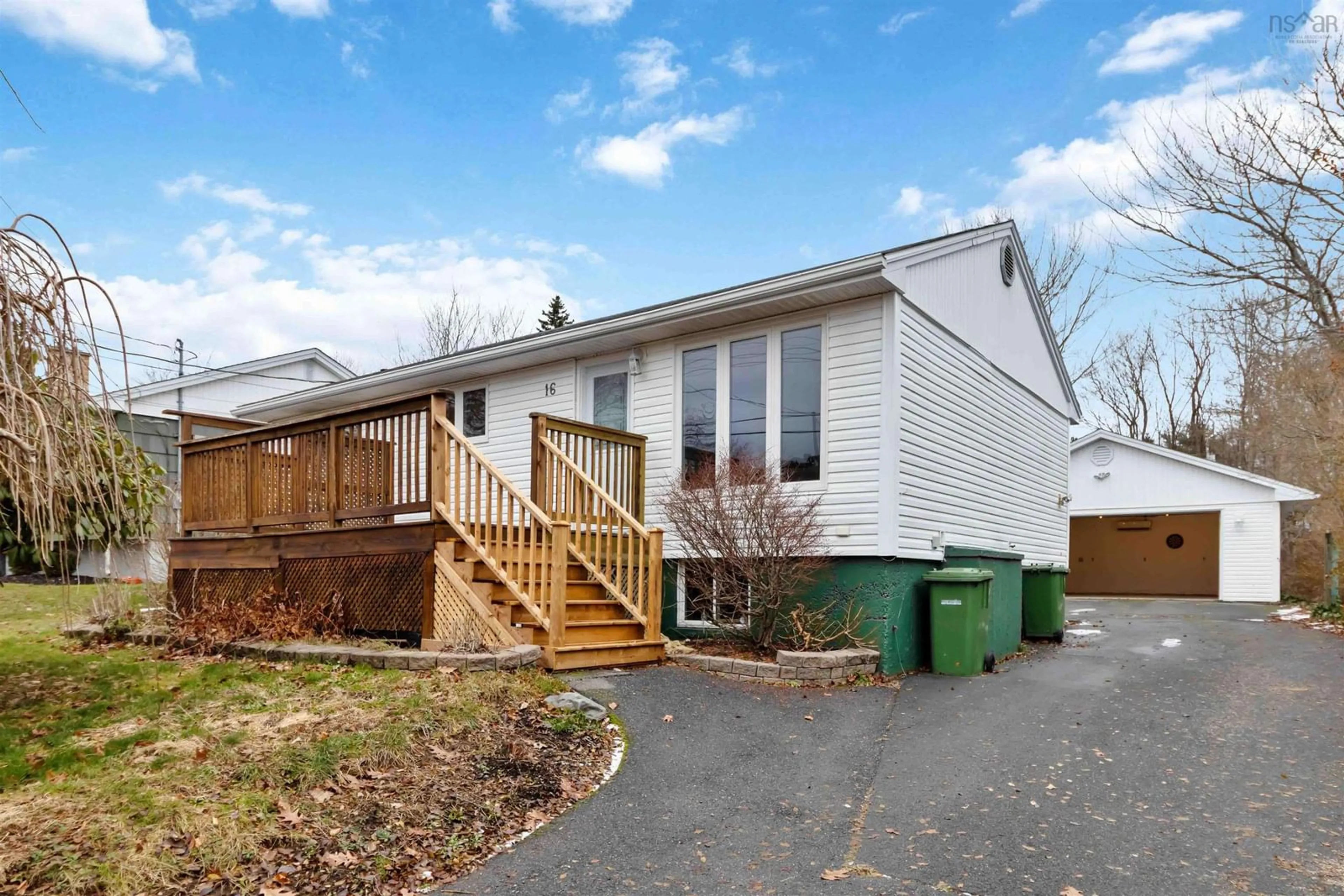 Home with vinyl exterior material, street for 16 Pauline Cres, Dartmouth Nova Scotia B2W 2A6