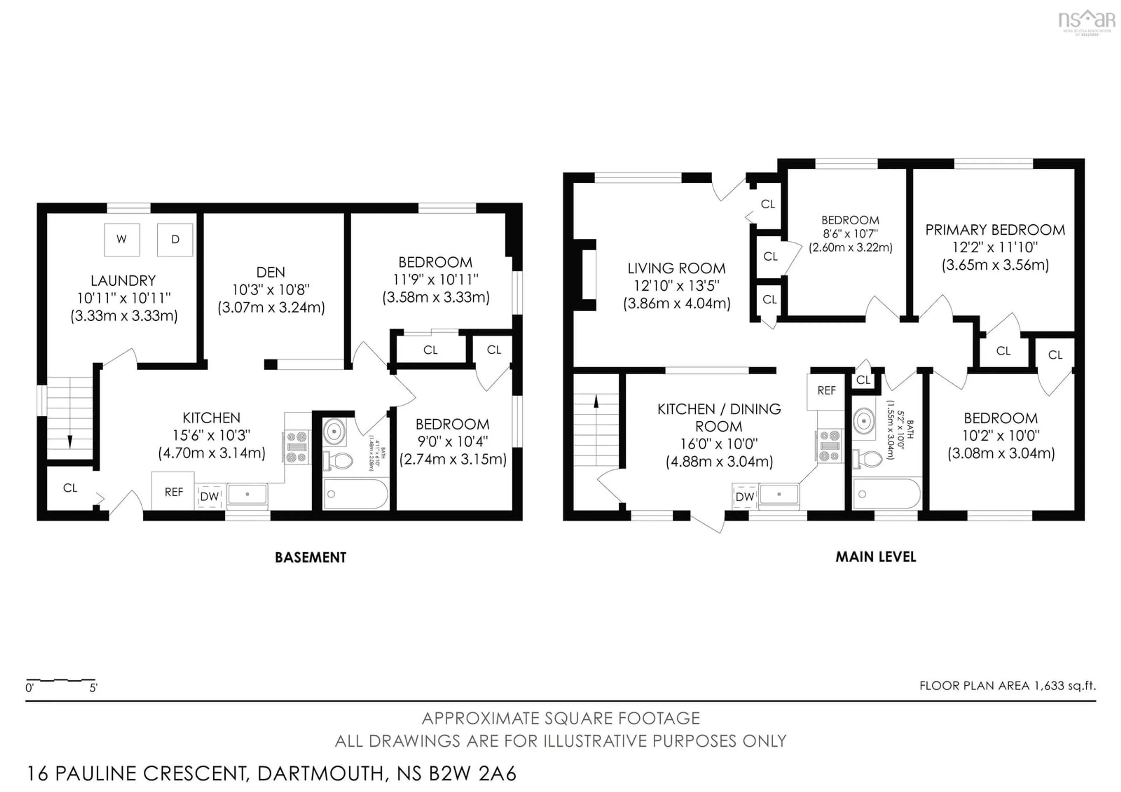 Floor plan for 16 Pauline Cres, Dartmouth Nova Scotia B2W 2A6