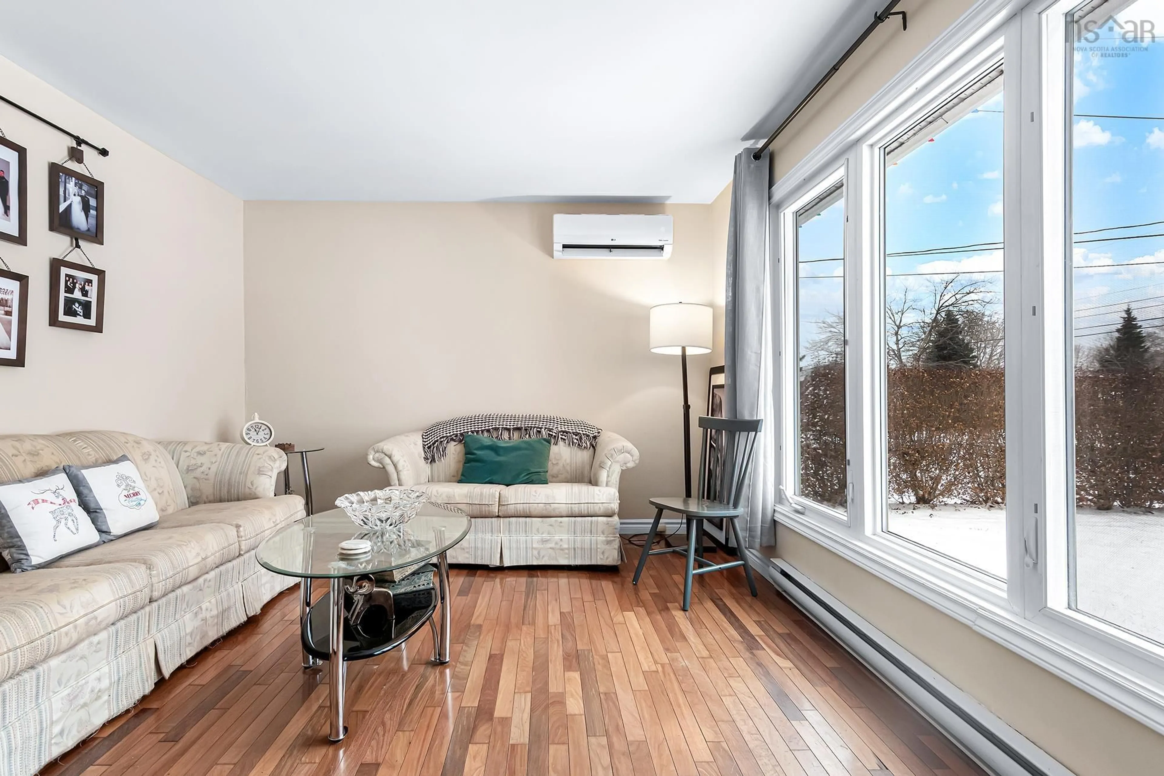 Living room with furniture, wood/laminate floor for 5 Rannoch Rd, Dartmouth Nova Scotia B2X 1J6